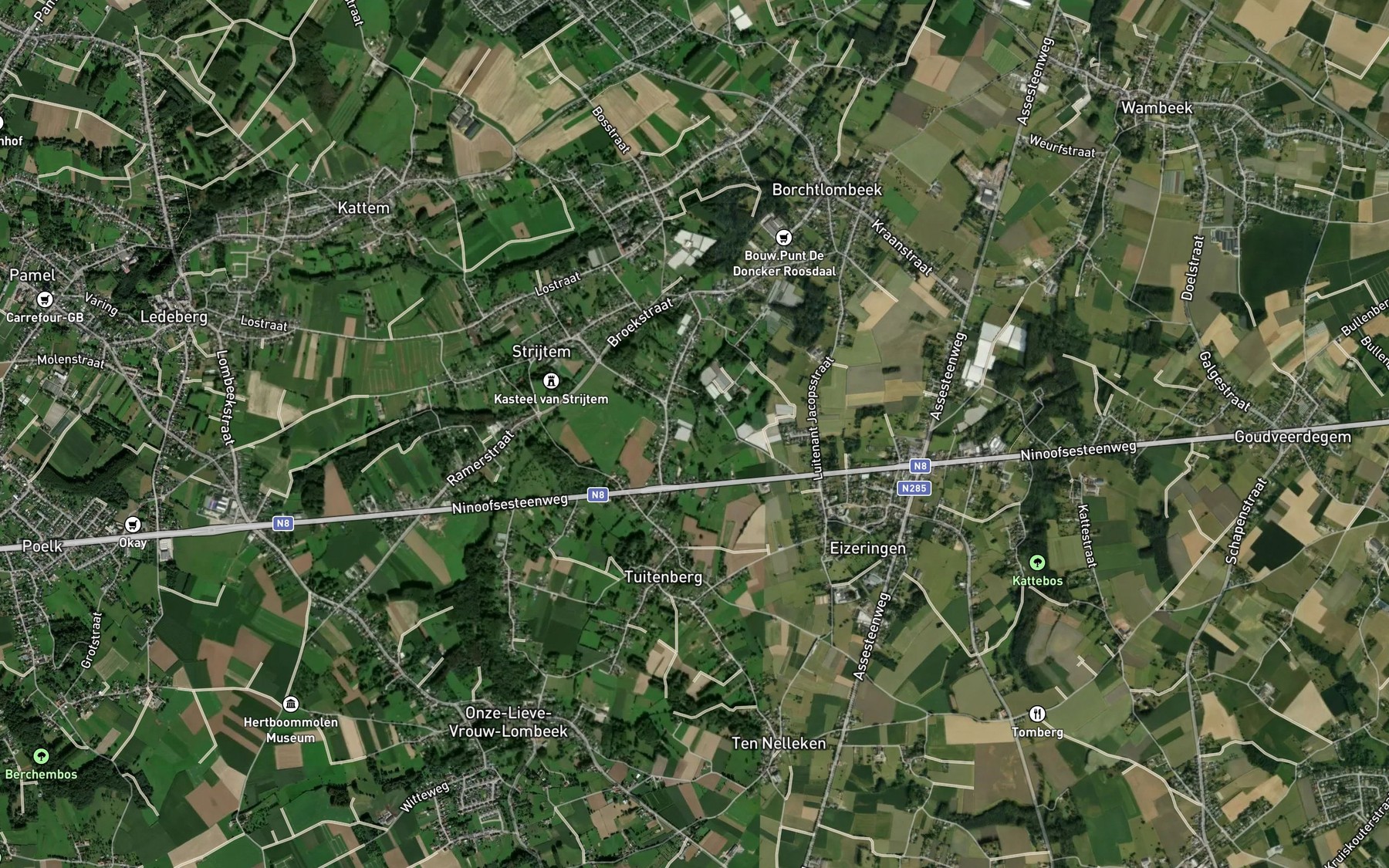 Satellite map of the Hunselbeek