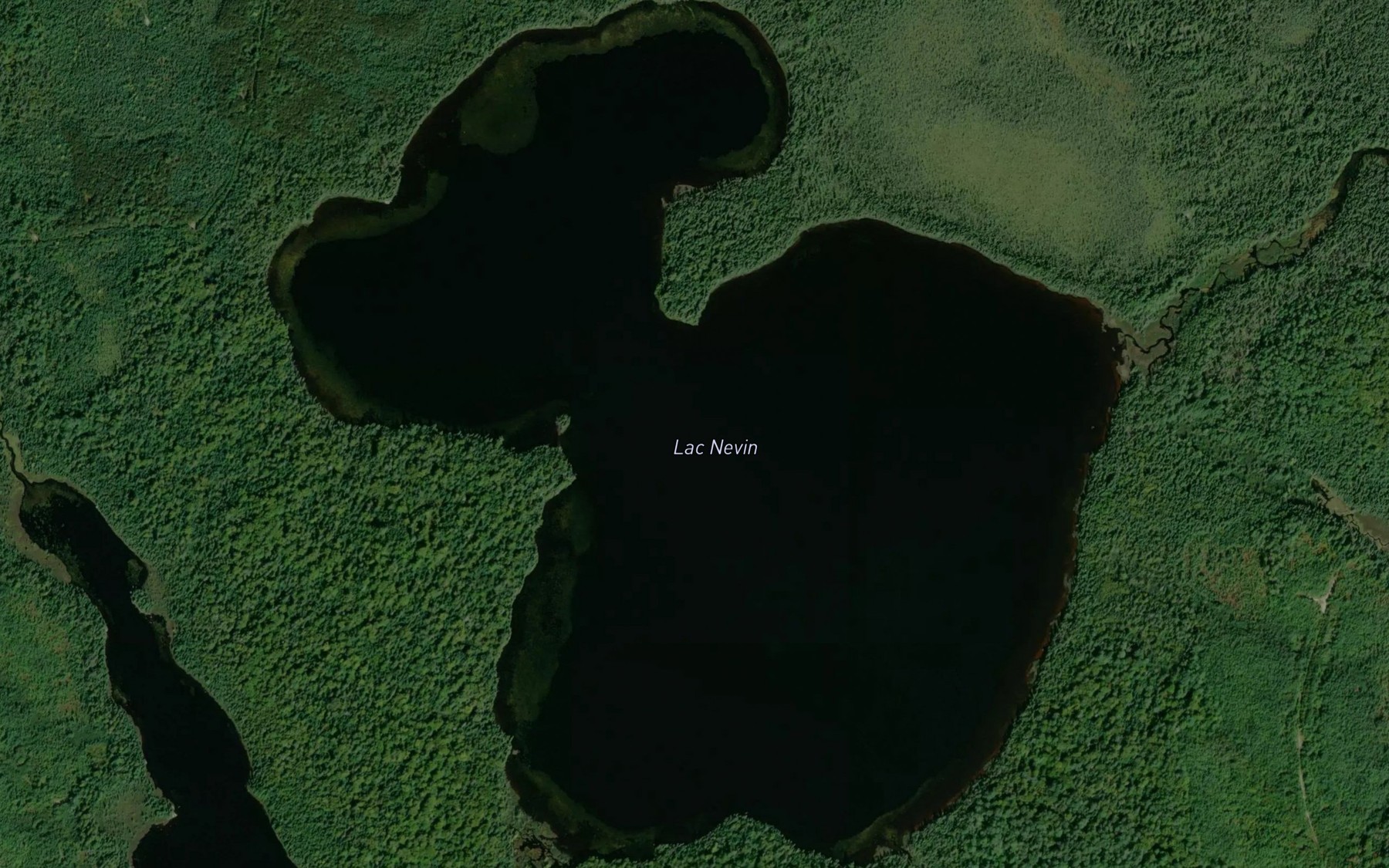 Satellite map of the Lac Nevin