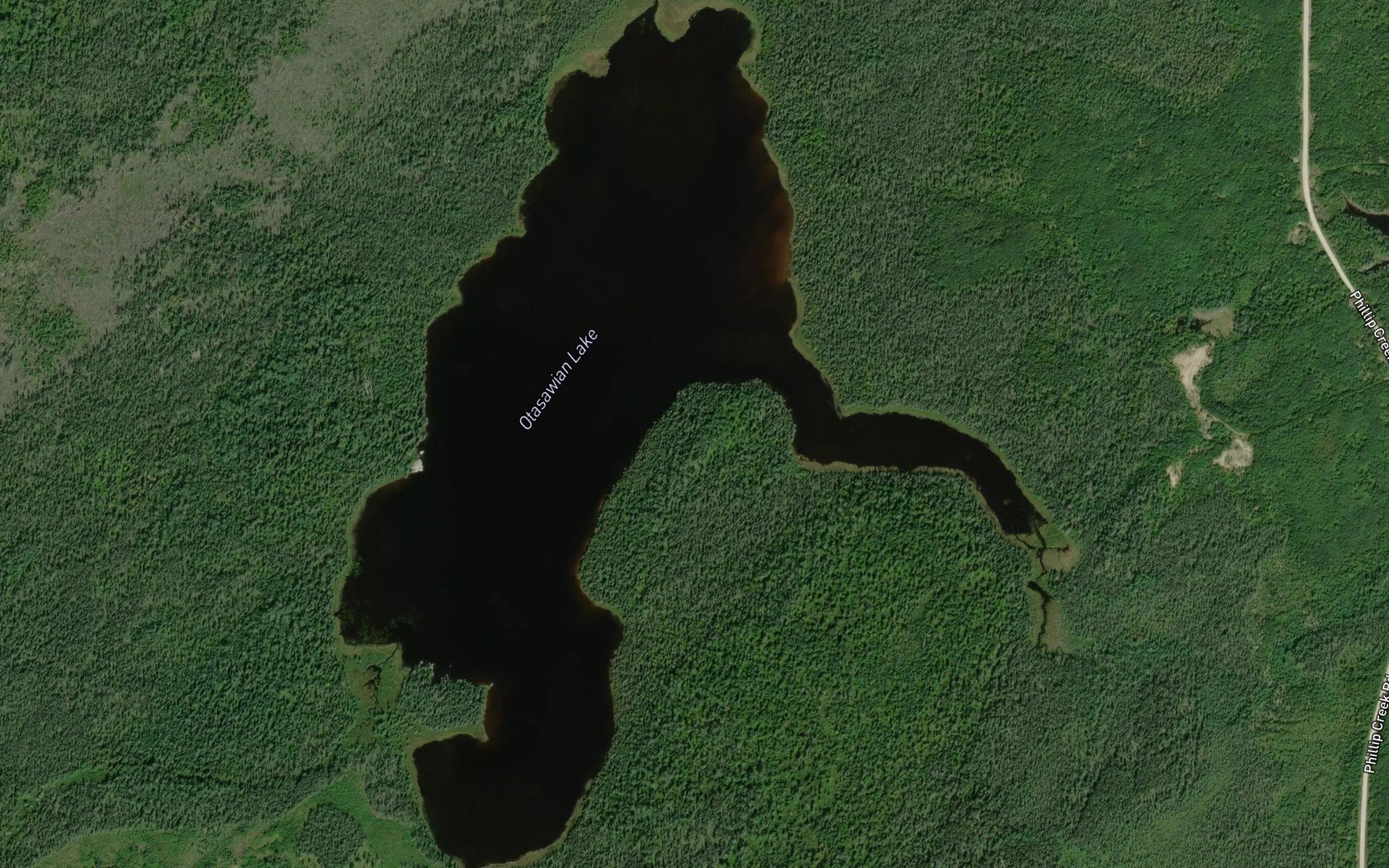 Satellite map of the Otasawian Lake