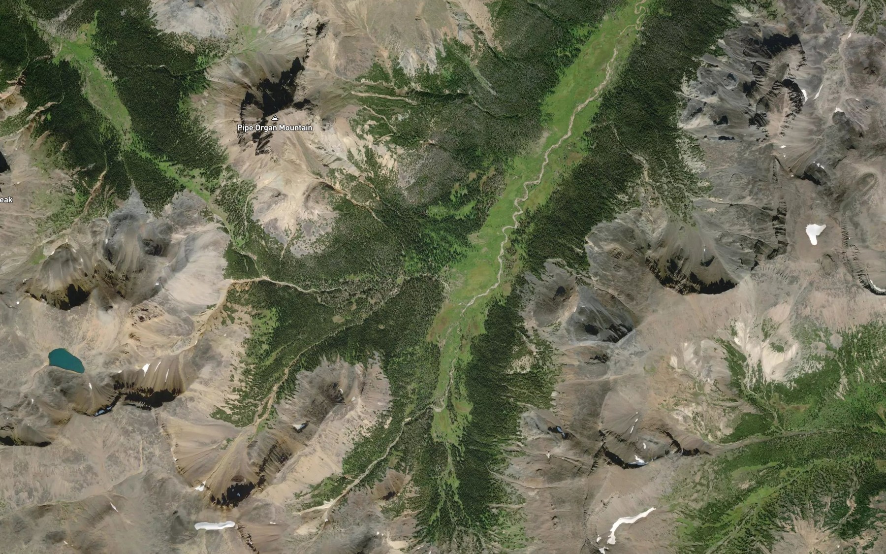 Satellite map of the Calliope Creek