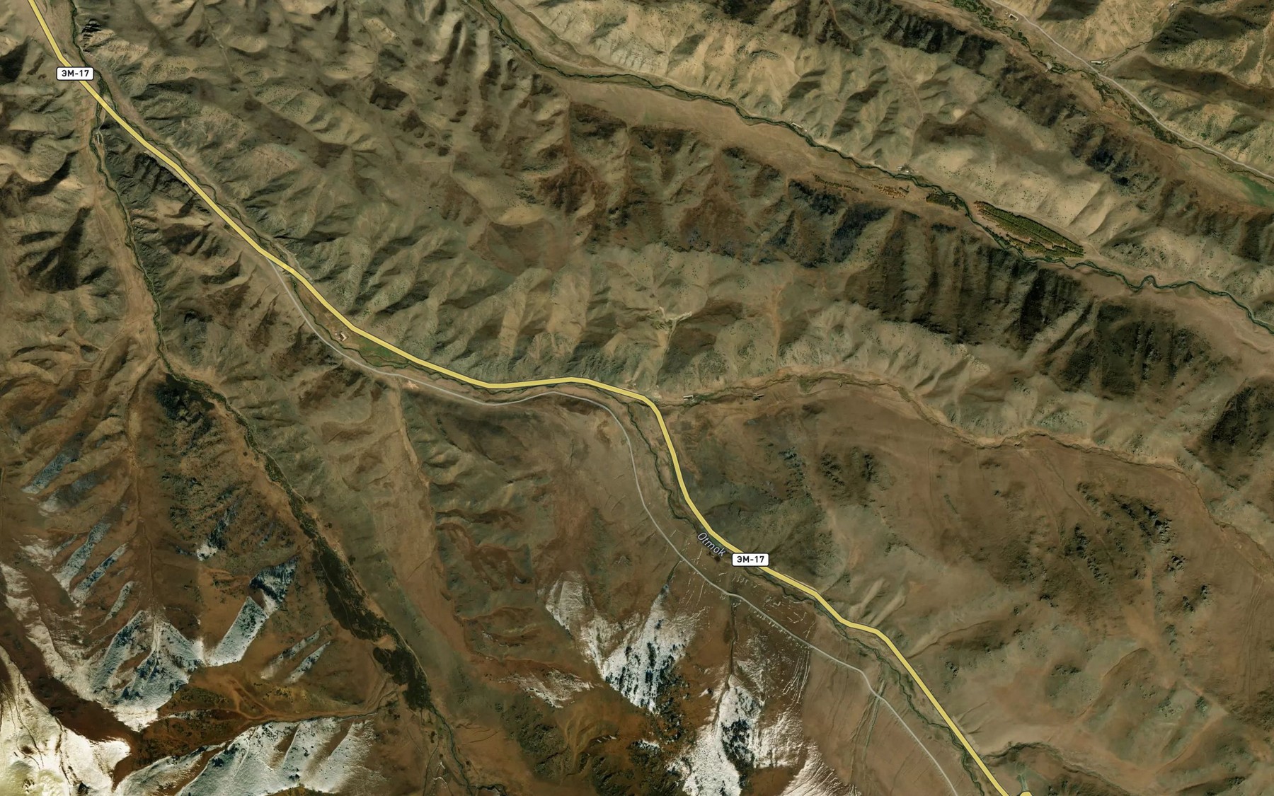 Satellite map of the Boz-Aygyr