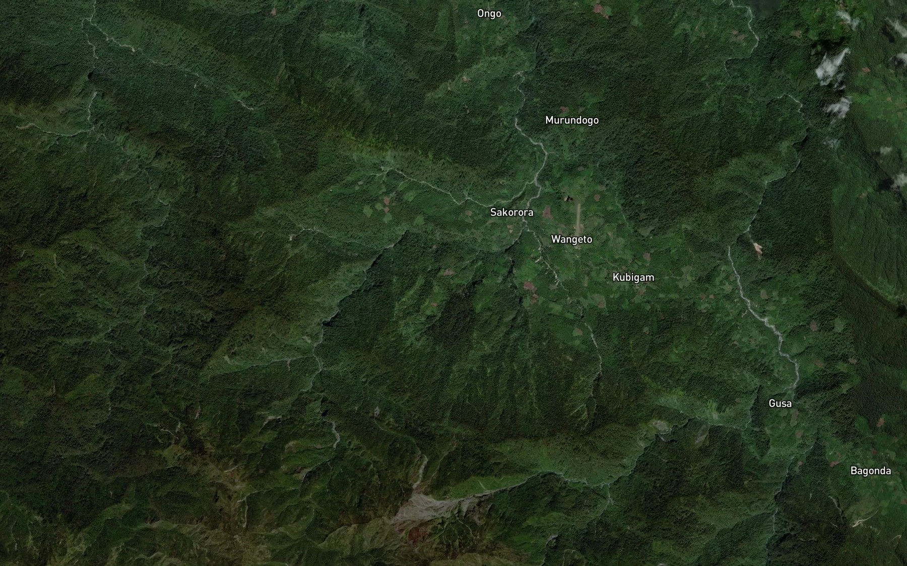 Satellite map of the Lalam River