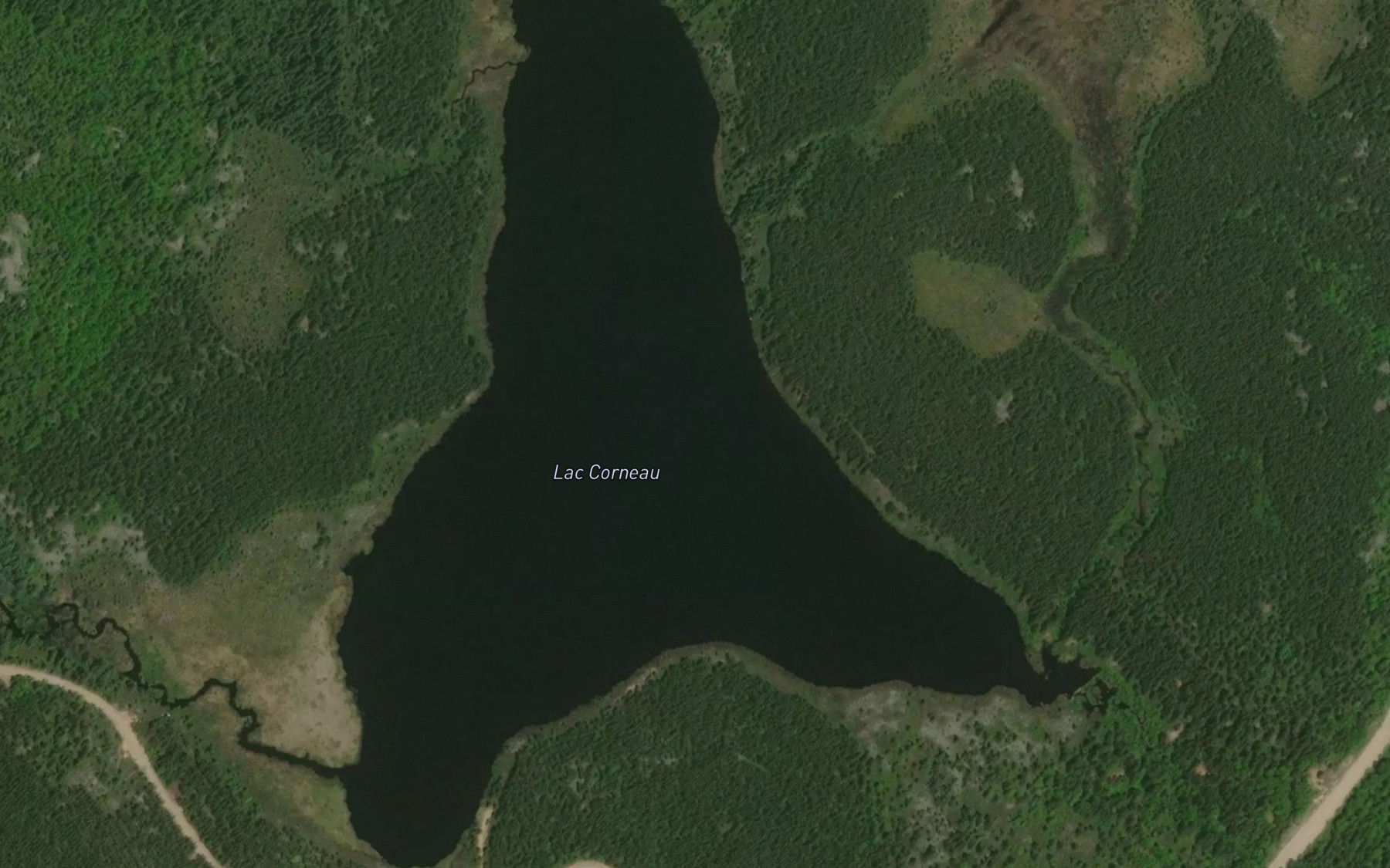 Satellite map of the Lac Corneau