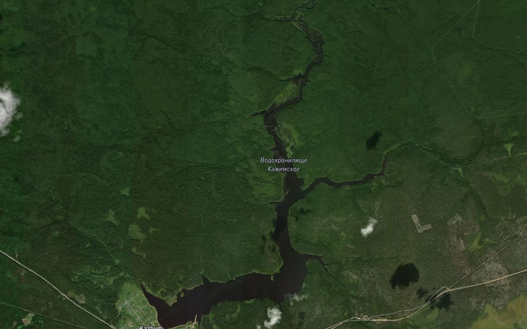 Satellite map of the Nyul'