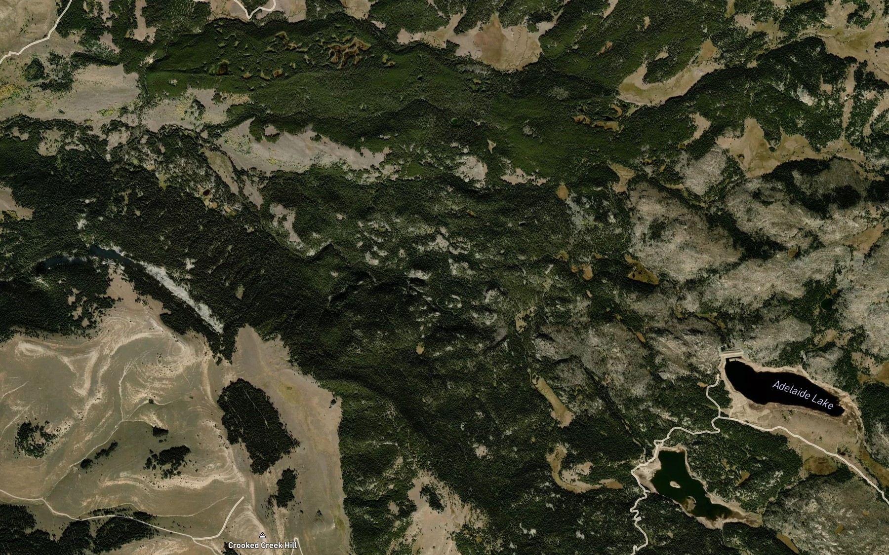 Satellite map of the Adelaide Creek