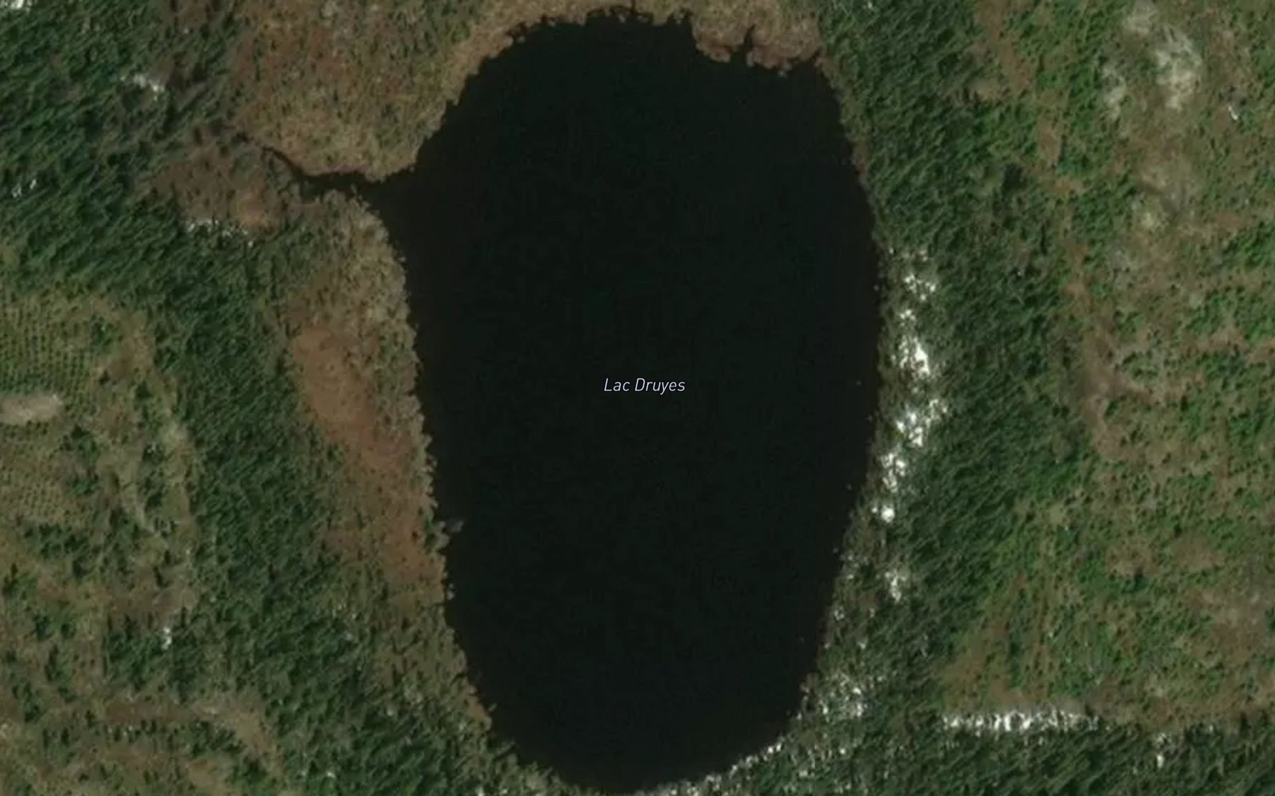 Satellite map of the Lac Druyes