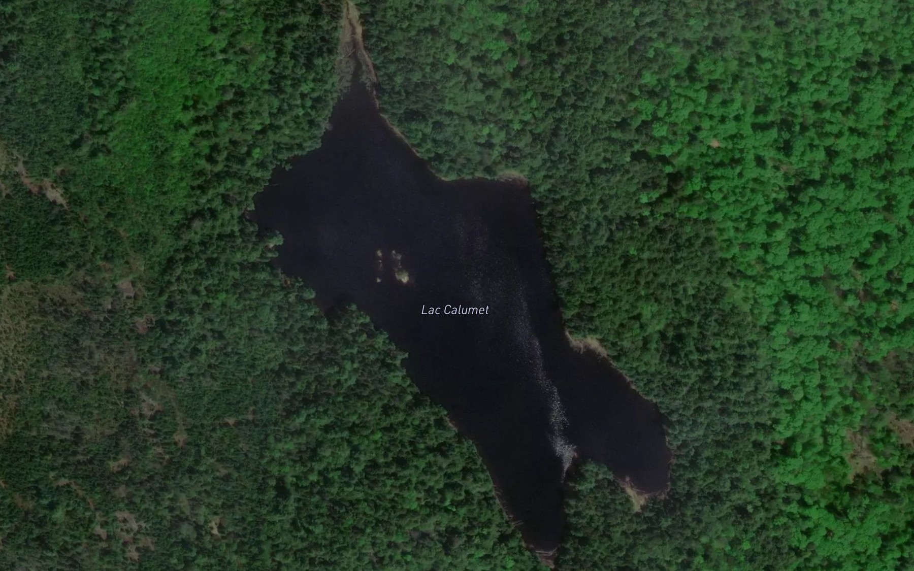 Satellite map of the Lac Calumet