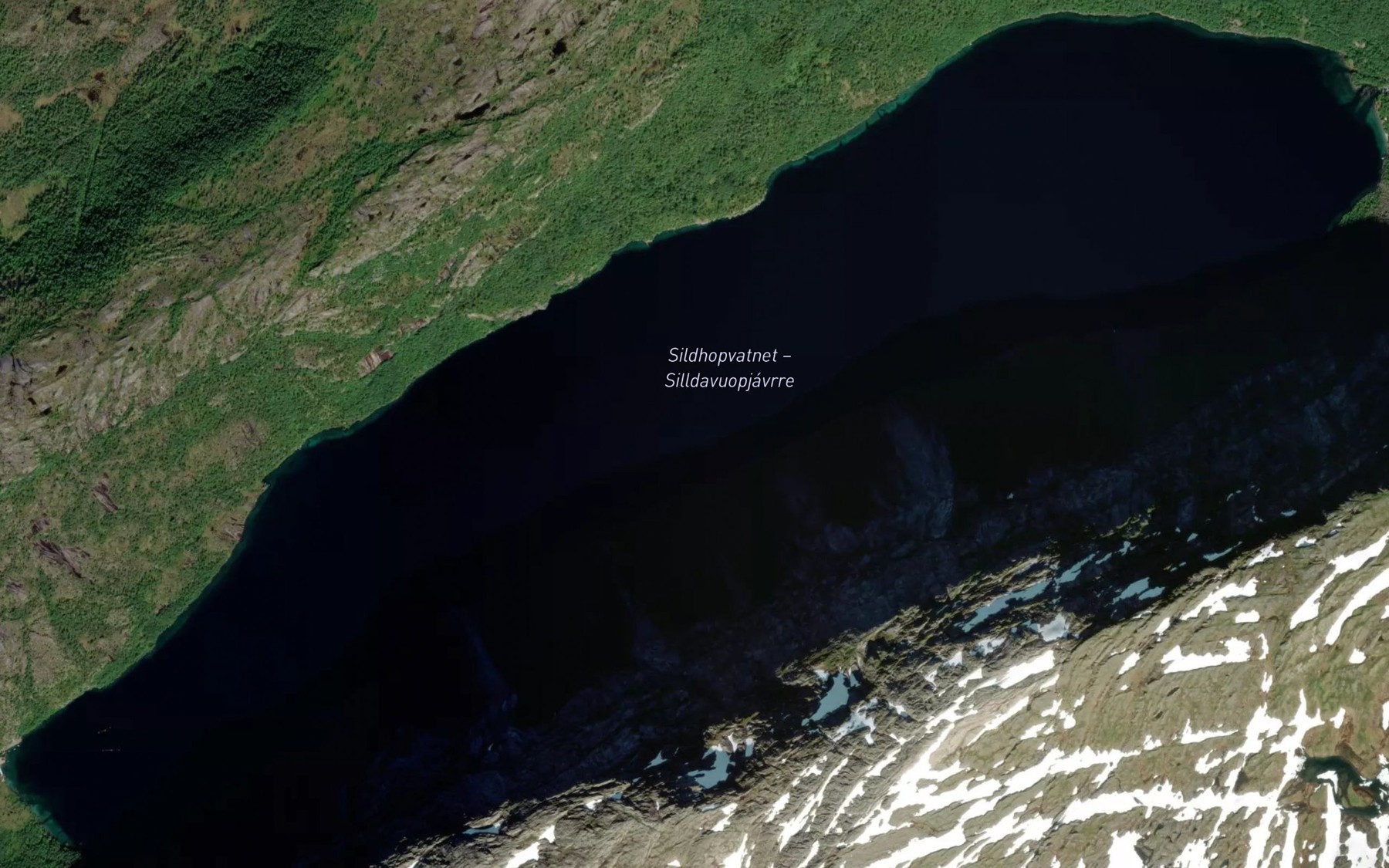 Satellite map of the Sildhopvatnet