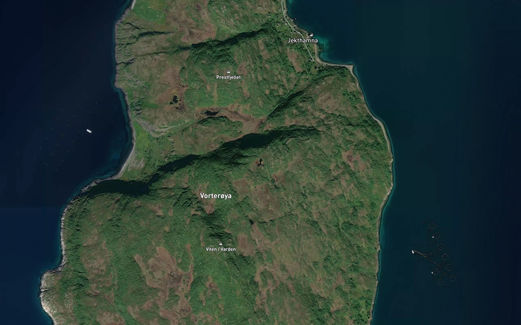 Satellite map of the Flagdevatnet