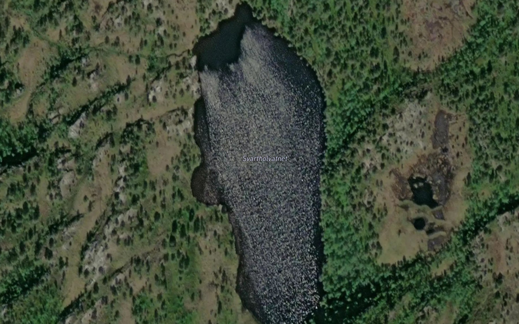 Satellite map of the Svarthollvatnet