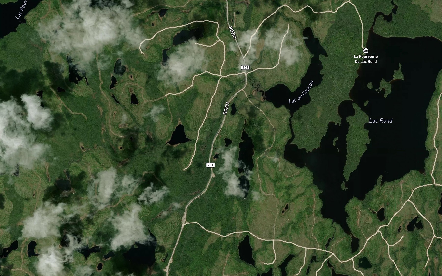 Satellite map of the Lac de la Fregate