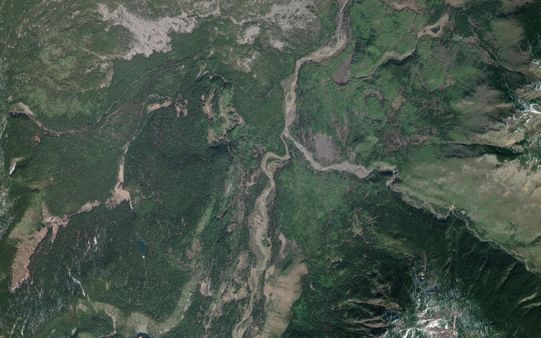 Satellite map of the Quash Creek