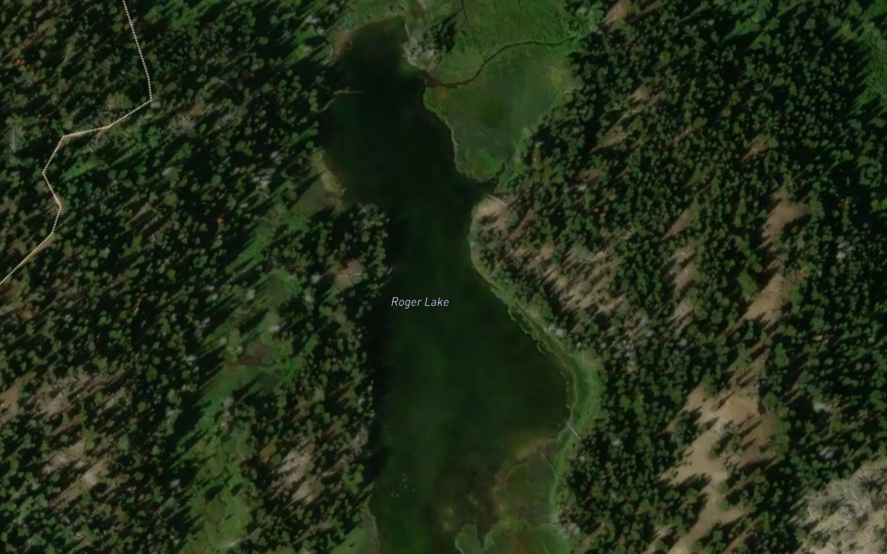 Satellite map of the Rogers Lake