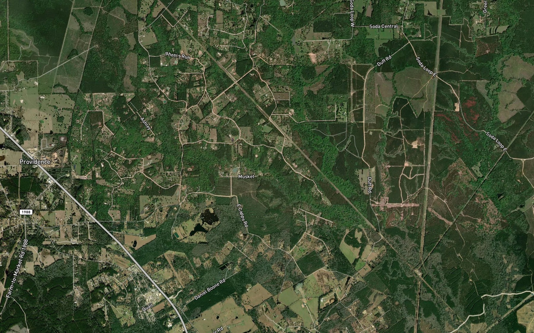 Satellite map of the West Spring Branch