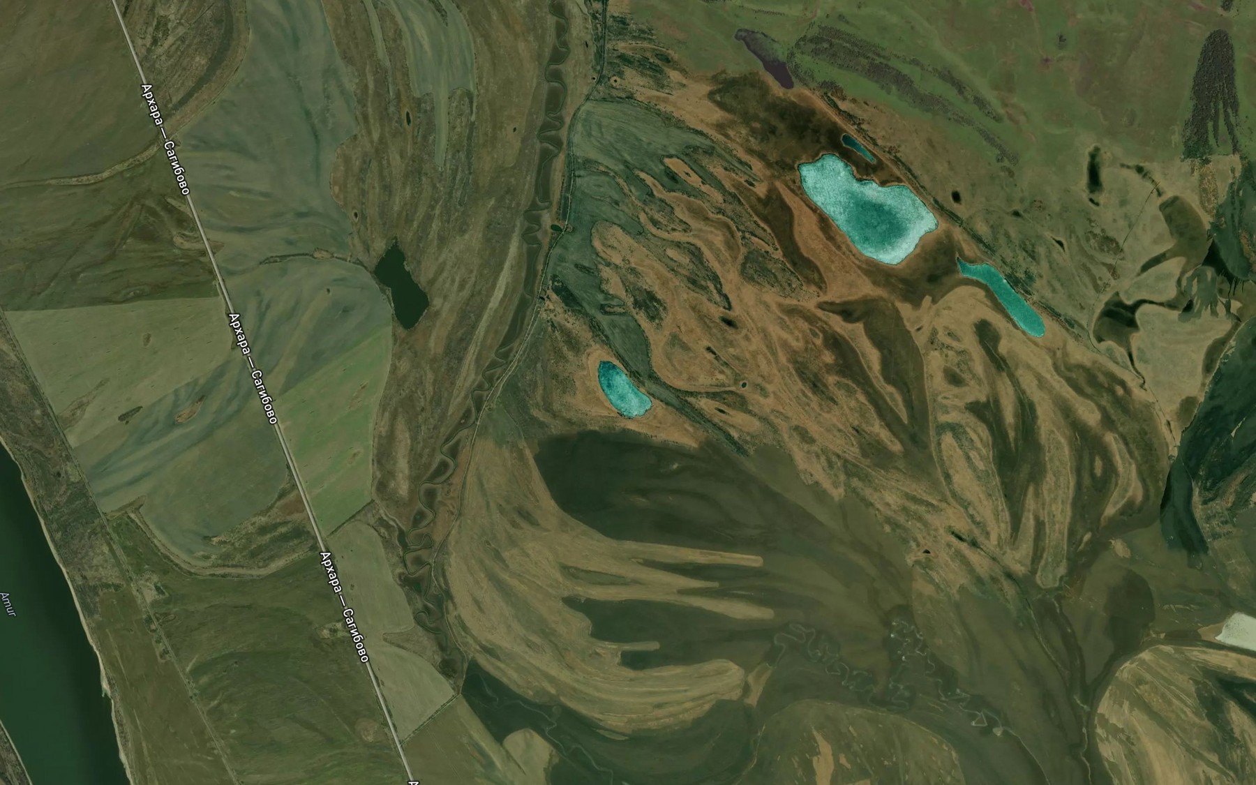 Satellite map of the Ozero Gusinoye