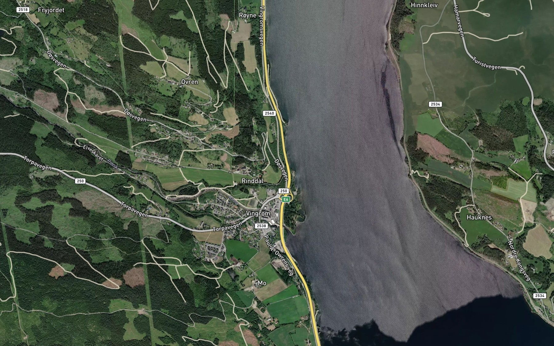 Satellite map of the Rinda