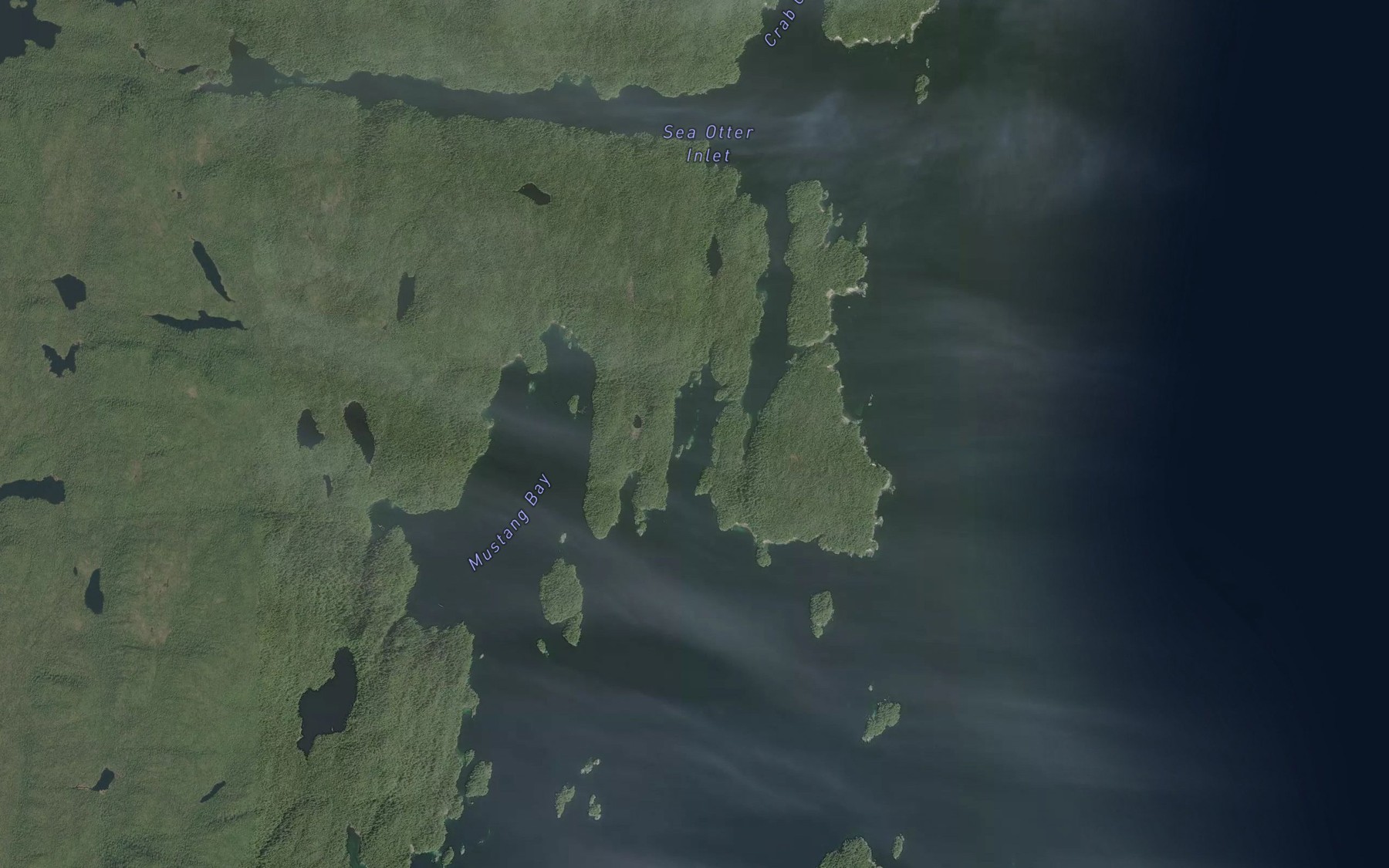 Satellite map of the Target Bay