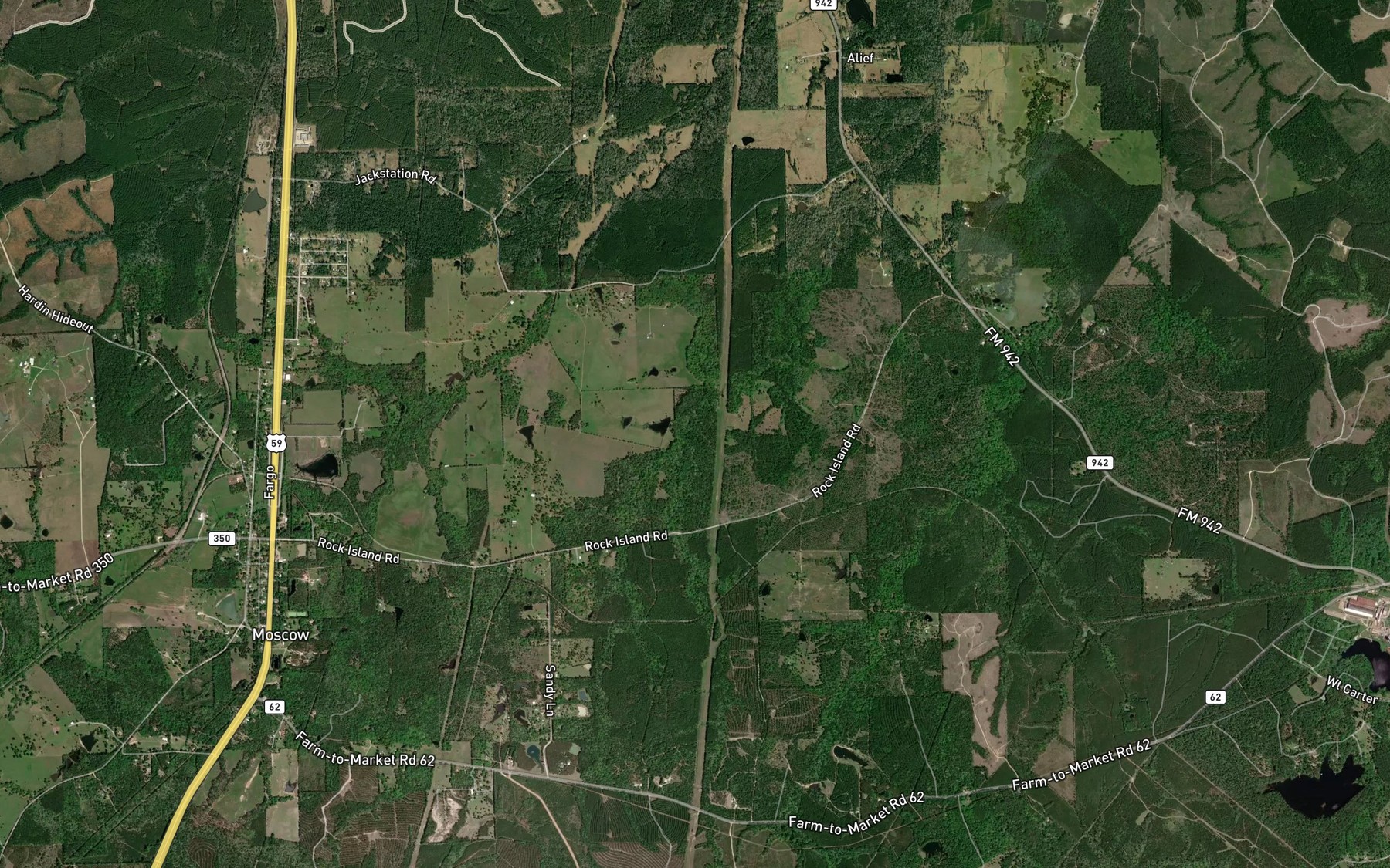 Satellite map of the Bundix Branch