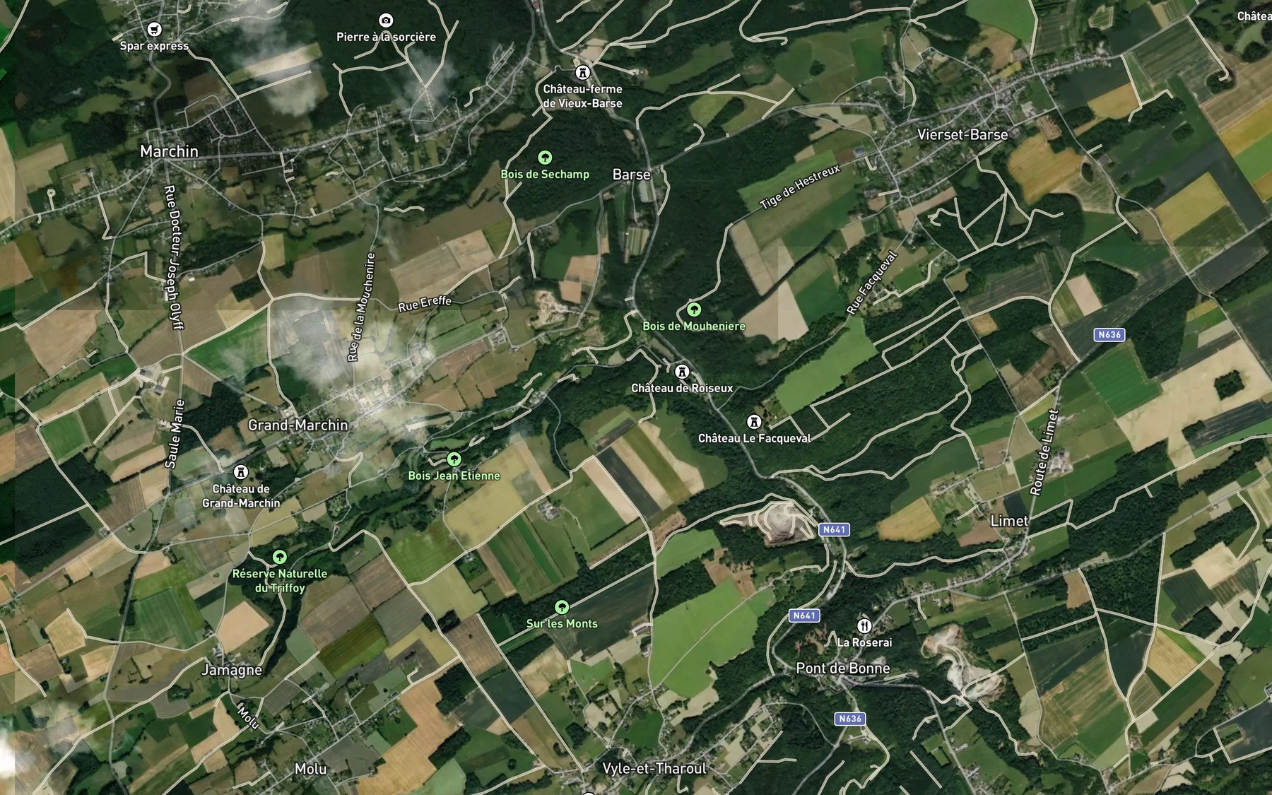 Satellite map of the Jamagne
