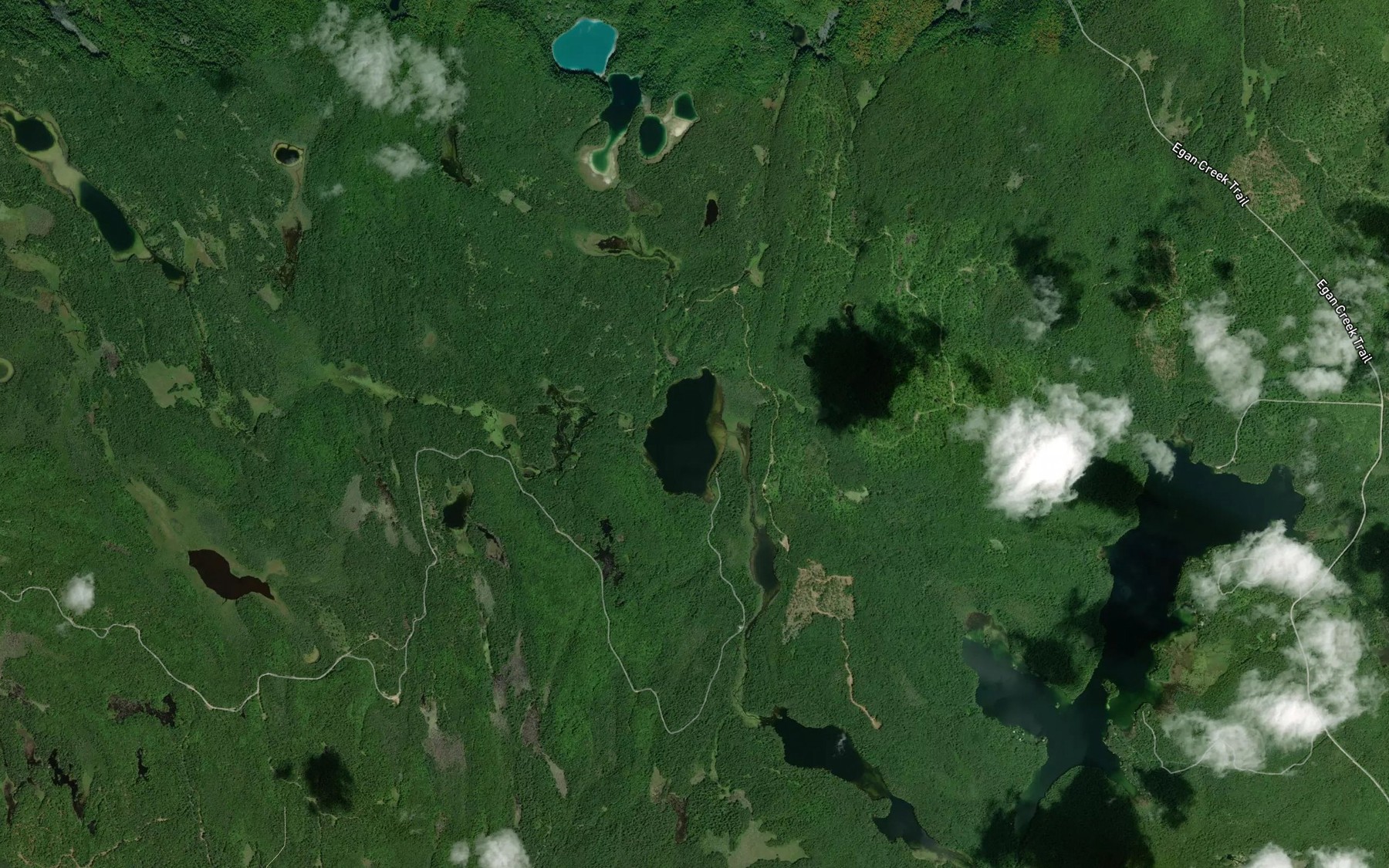 Satellite map of the Dixon Lake