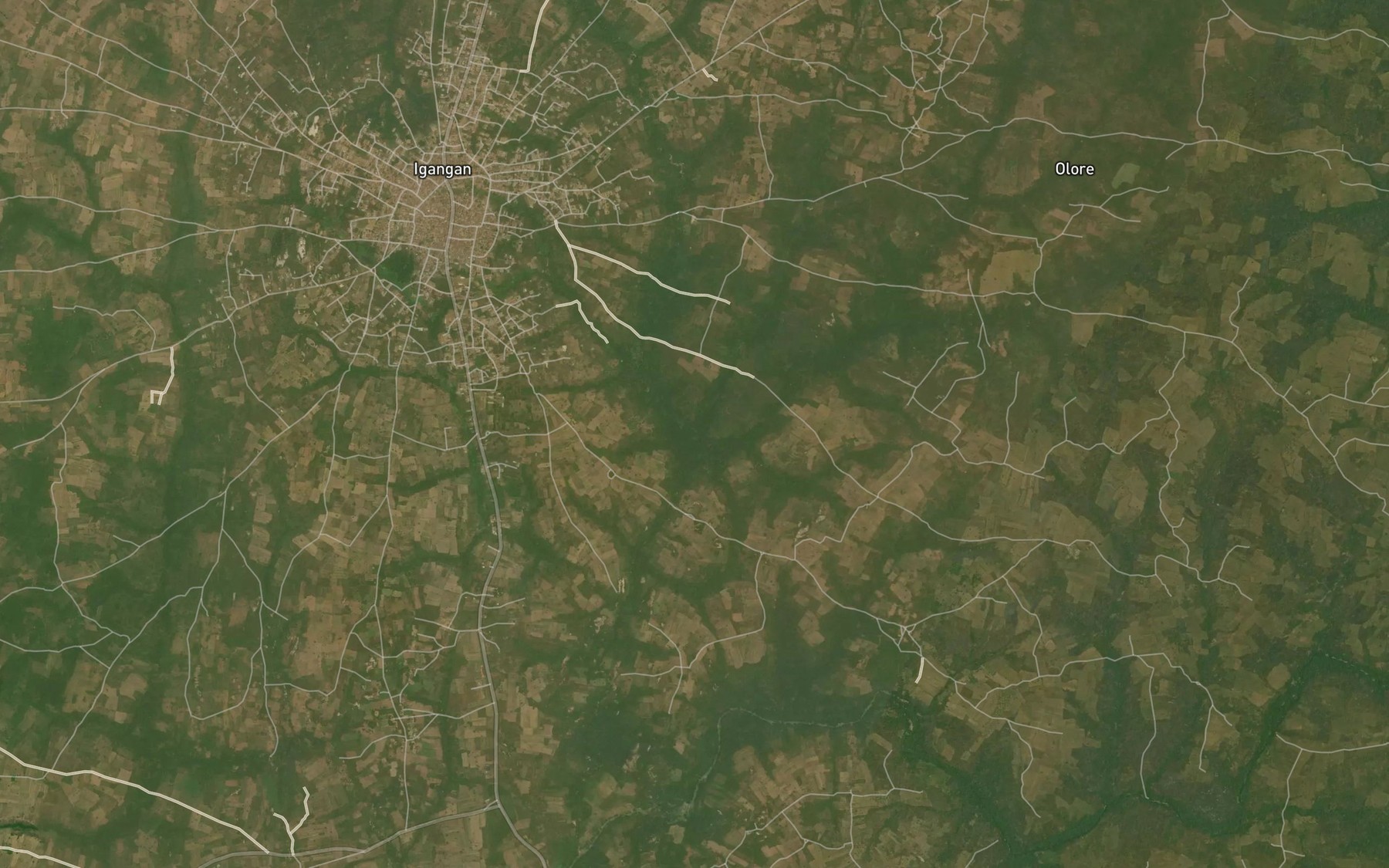Satellite map of the River Ehu