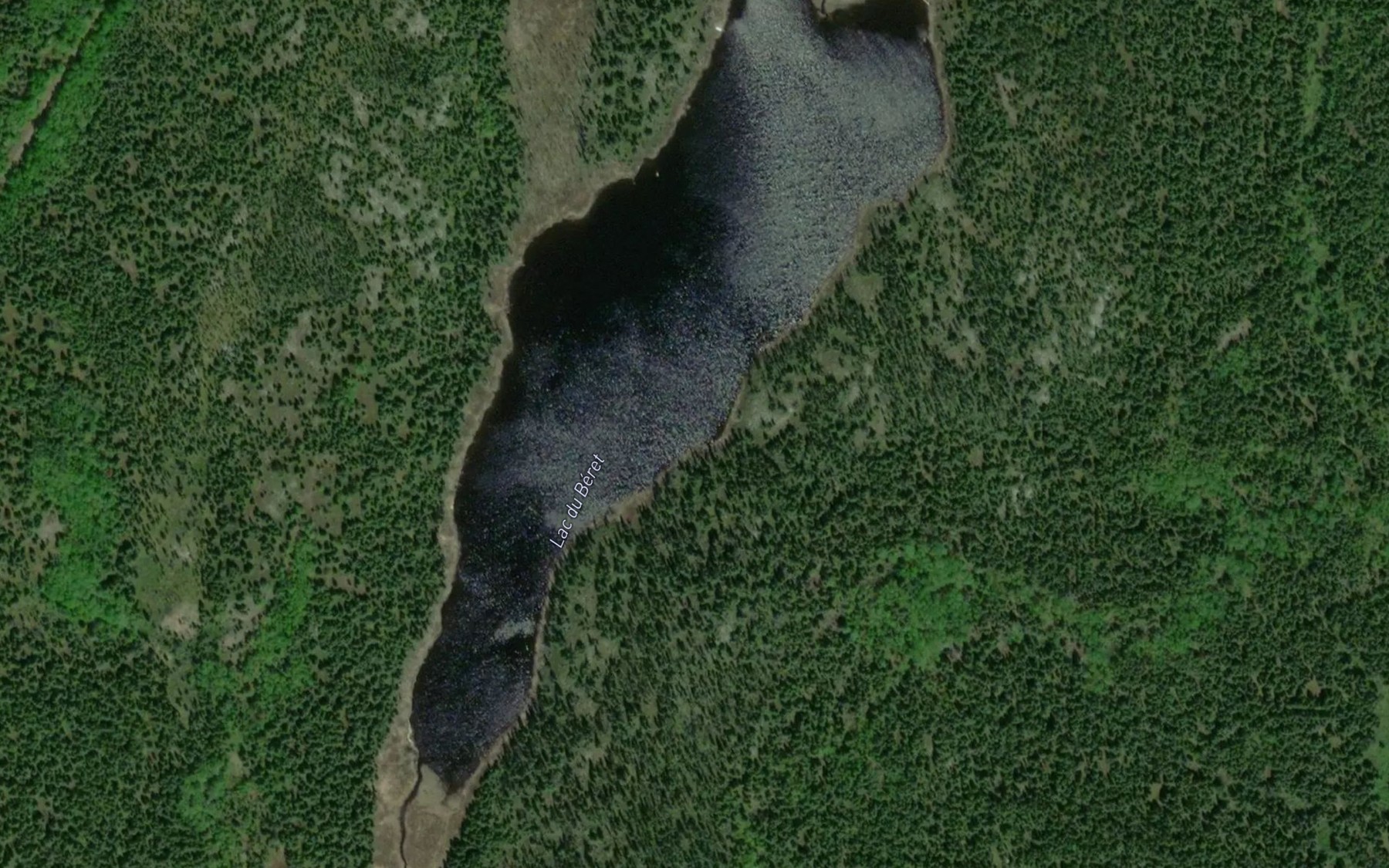 Satellite map of the Lac du Beret