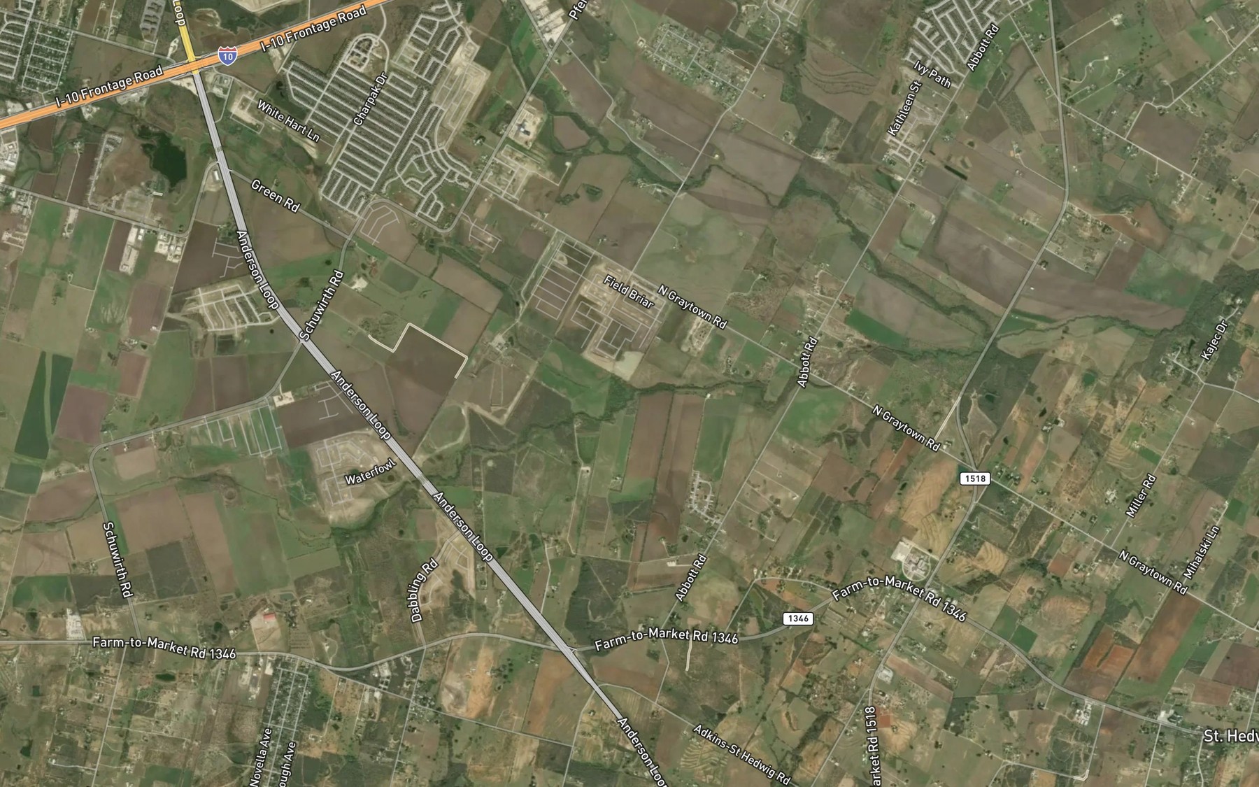 Satellite map of the Escondido Creek