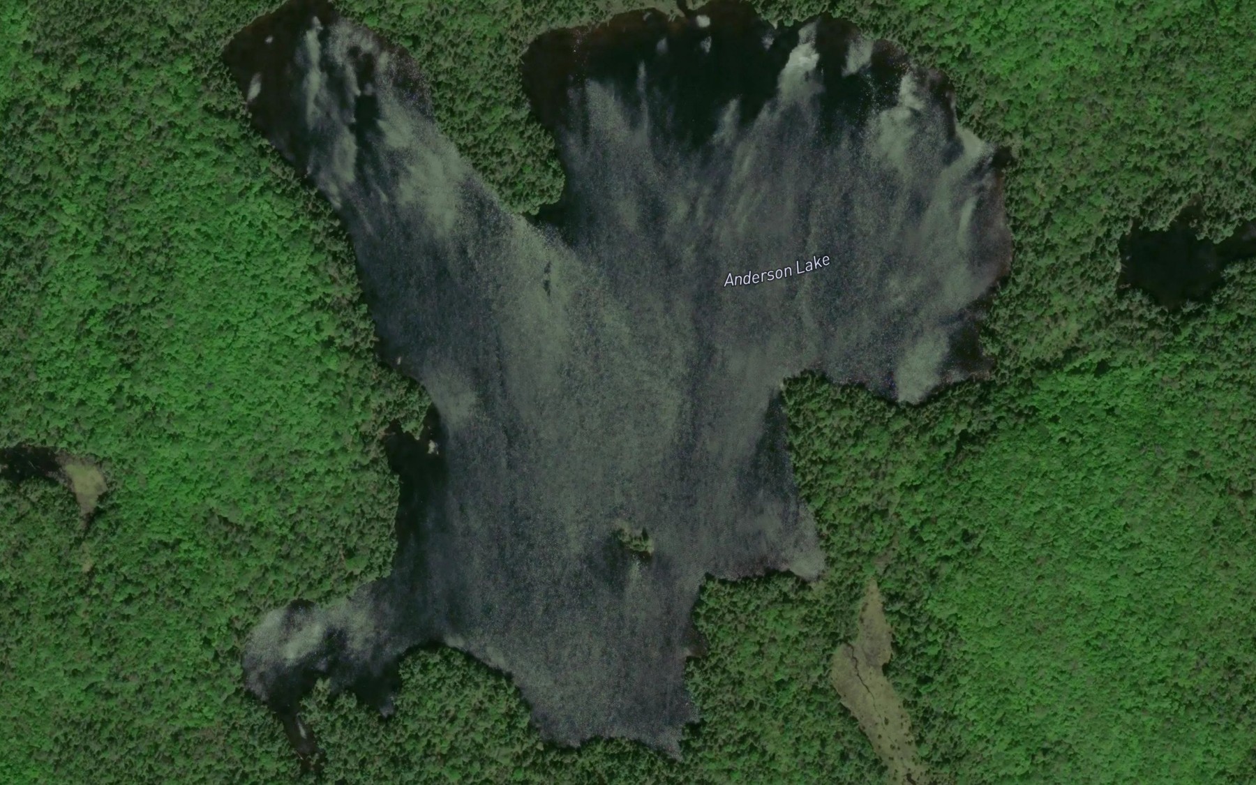 Satellite map of the Anderson Lake