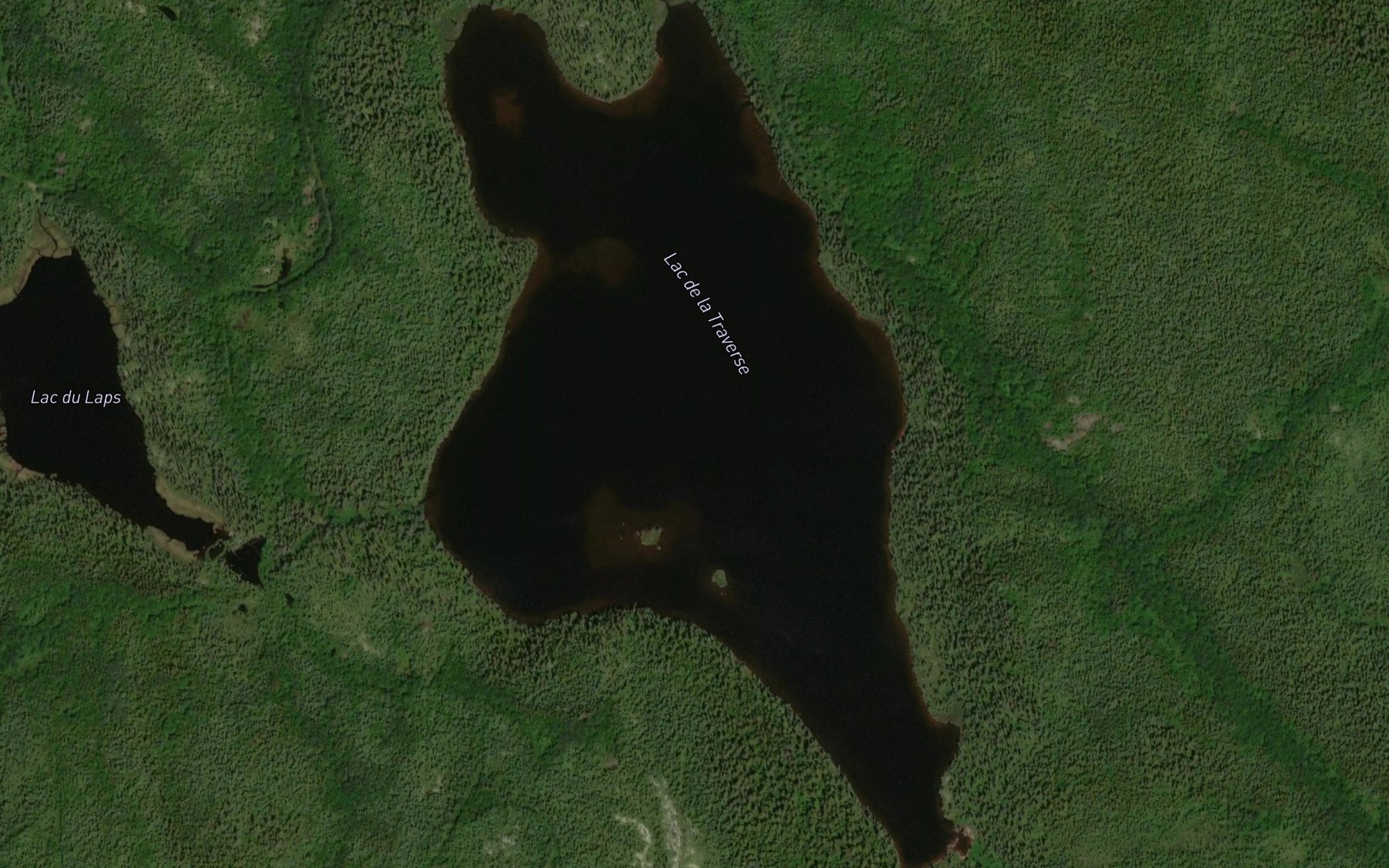 Satellite map of the Lac de la Traverse