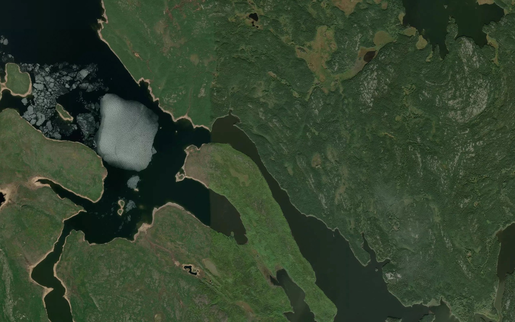 Satellite map of the Wapataka Narrows