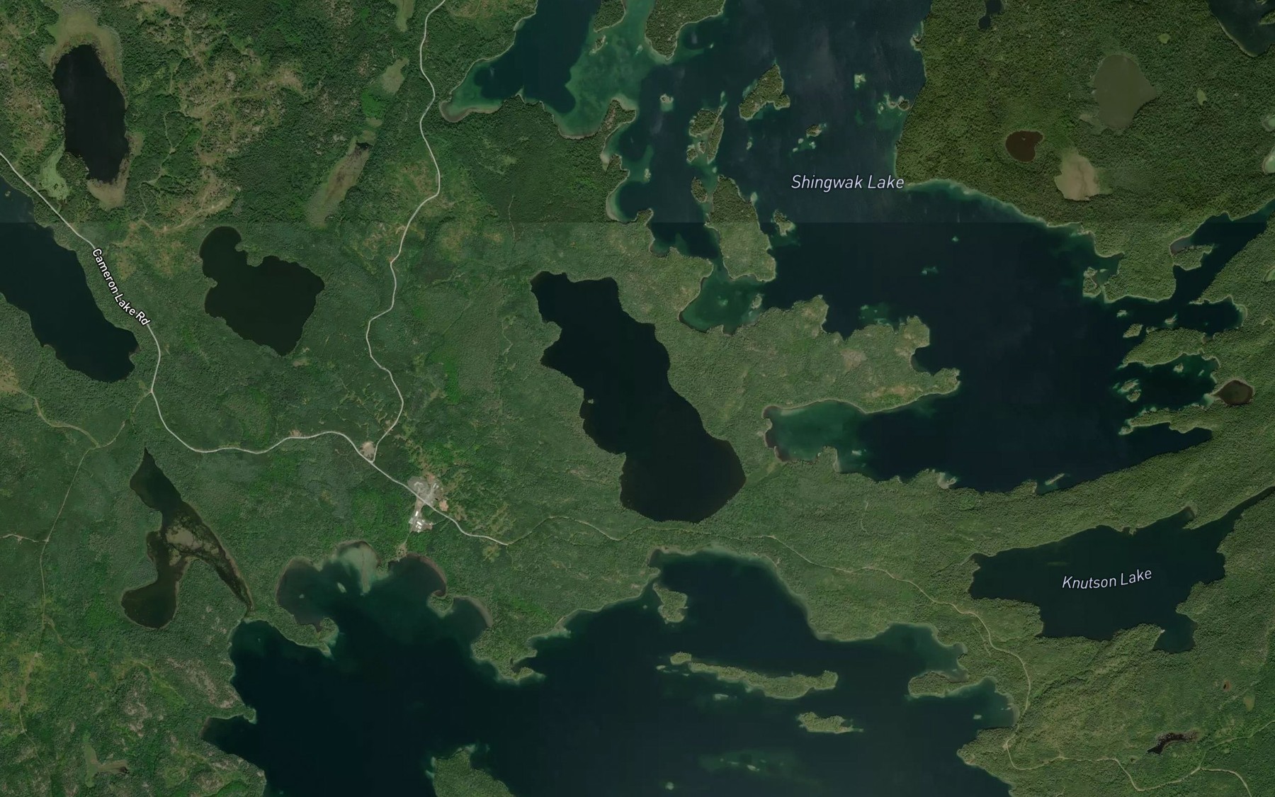 Satellite map of the Beggs Lake