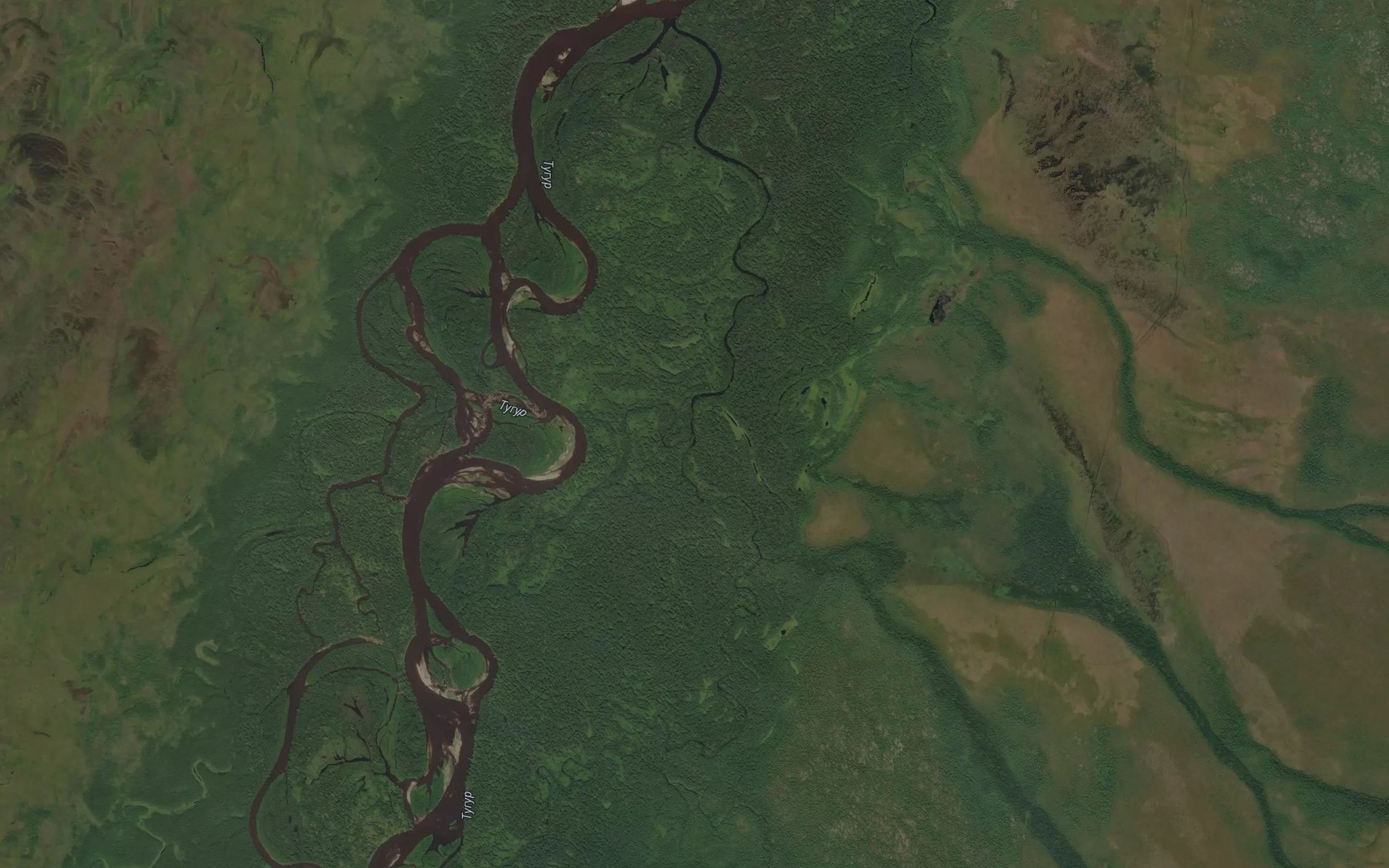 Satellite map of the Zverinyy