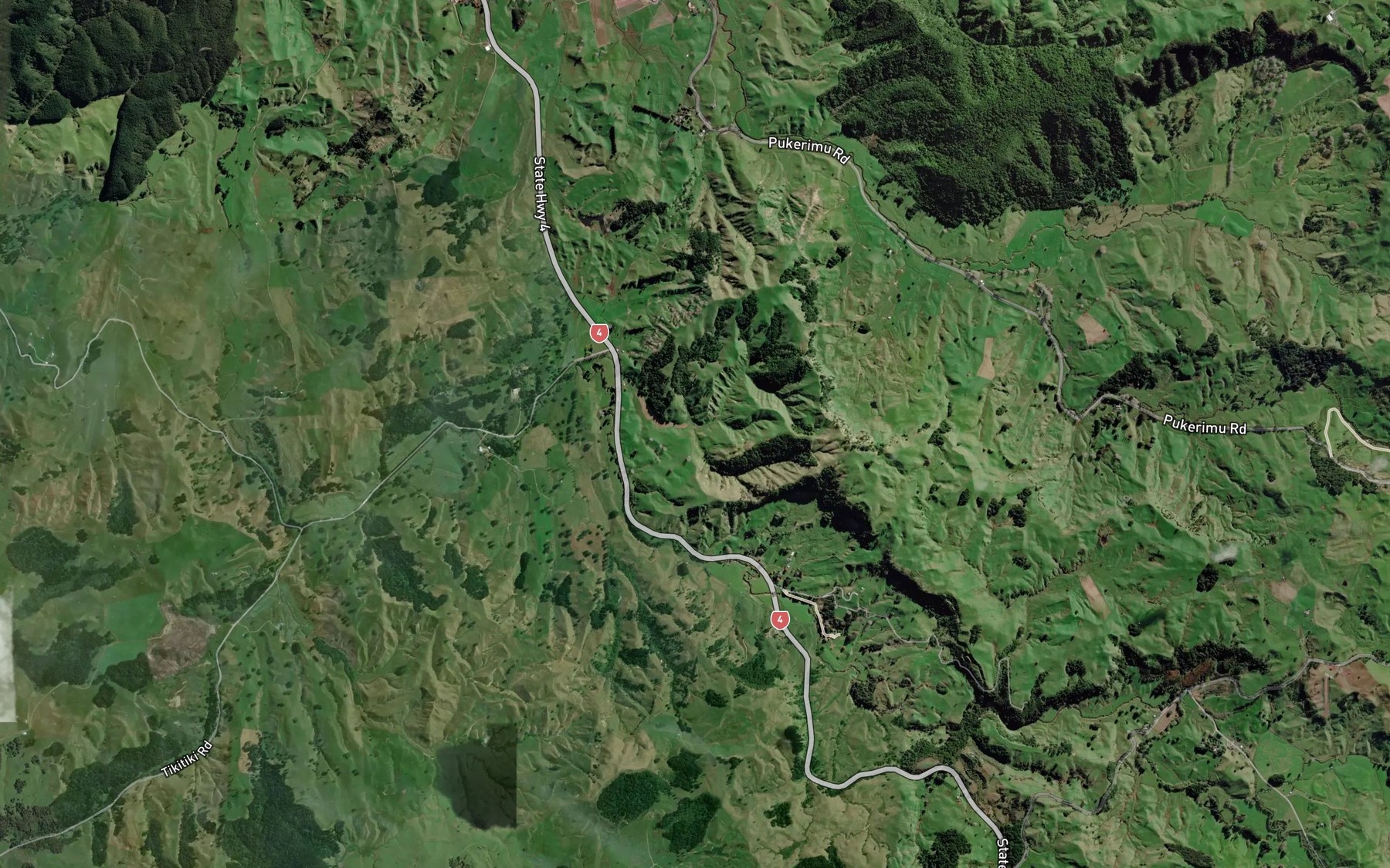 Satellite map of the Mapara Stream