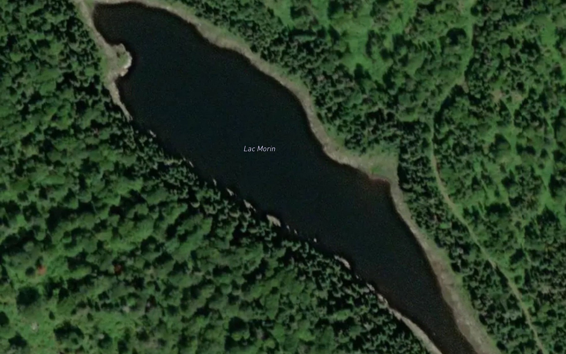 Satellite map of the Lac Morin