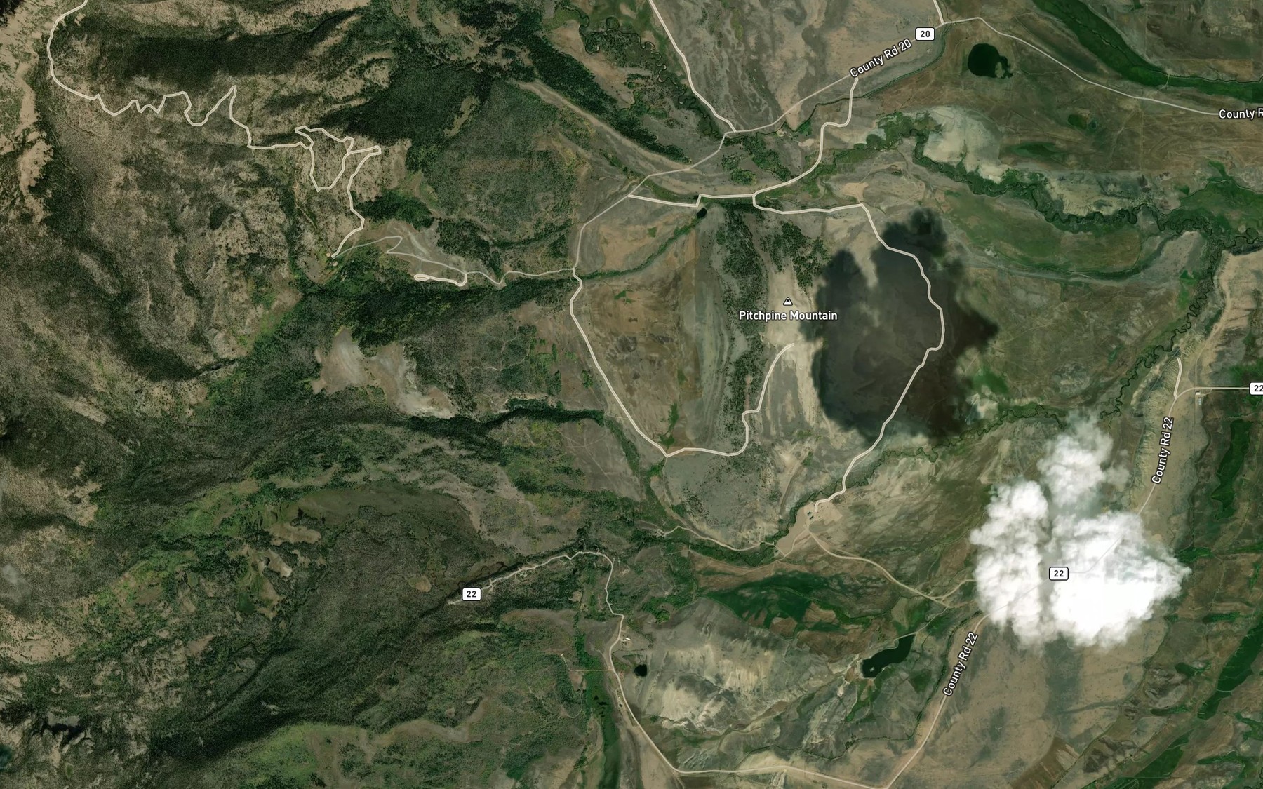 Satellite map of the Canon Ditch