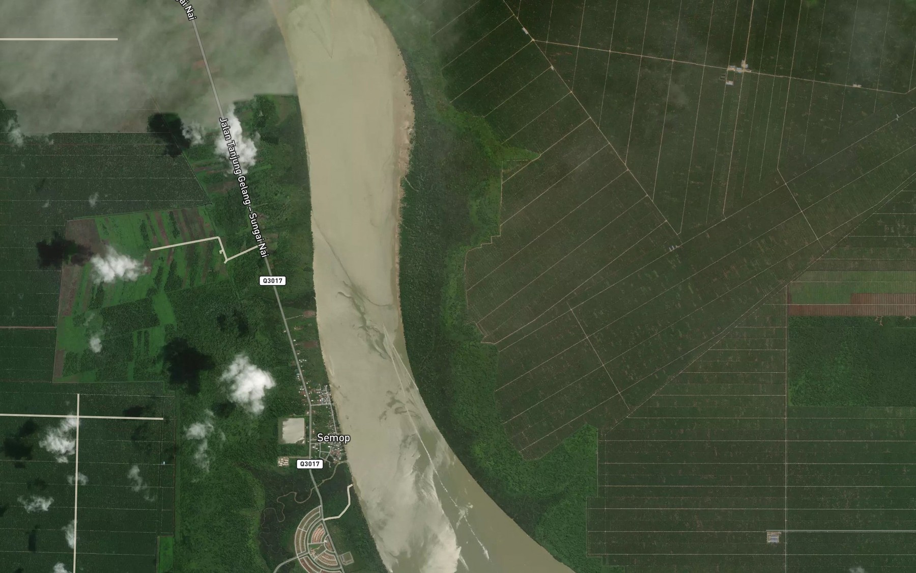 Satellite map of the Sungai Tuloh Besar