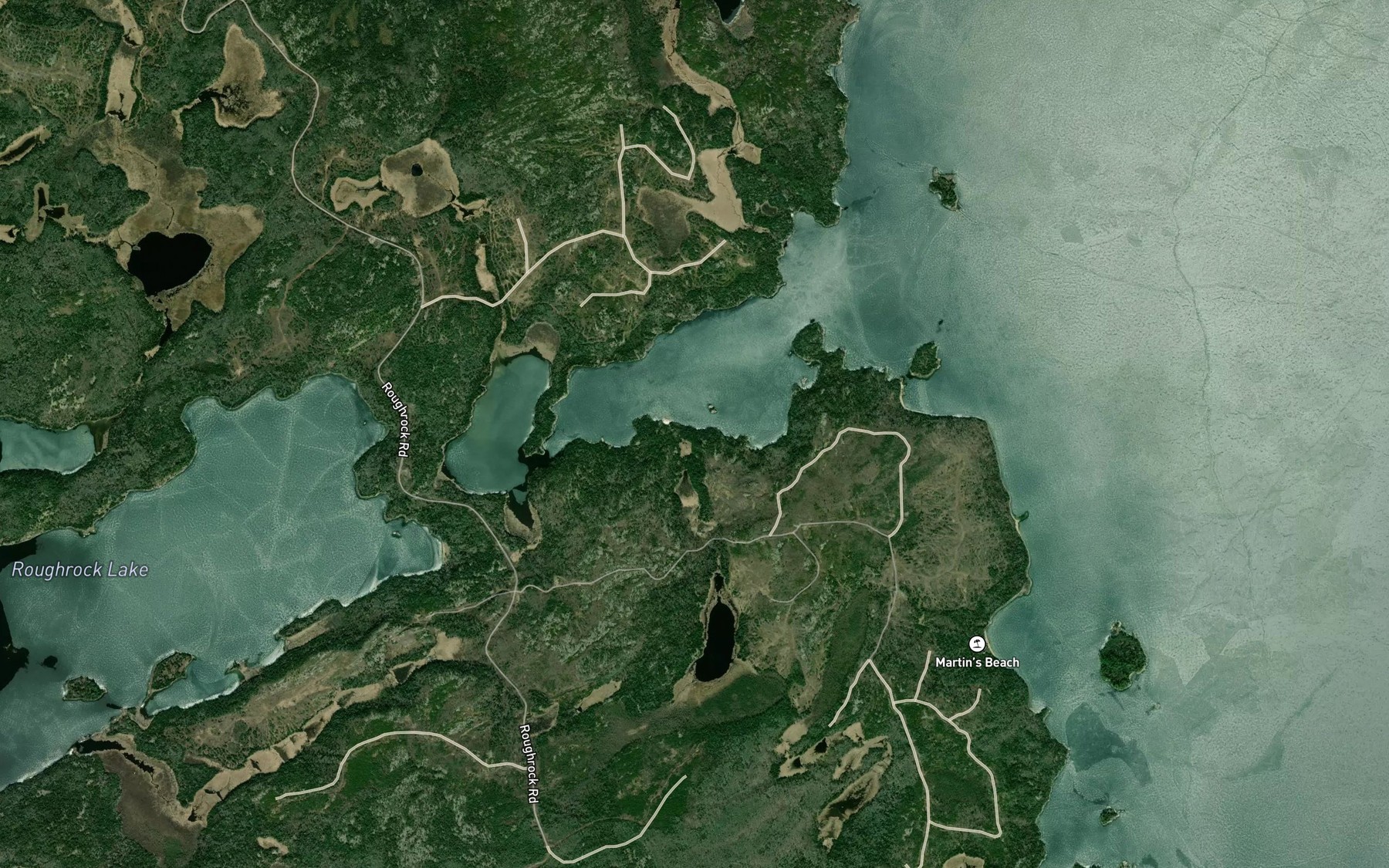 Satellite map of the West Bay