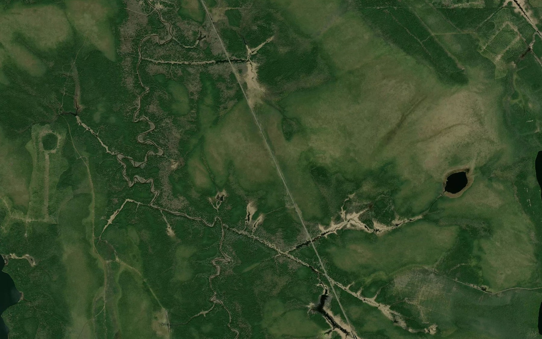 Satellite map of the Sak Creek