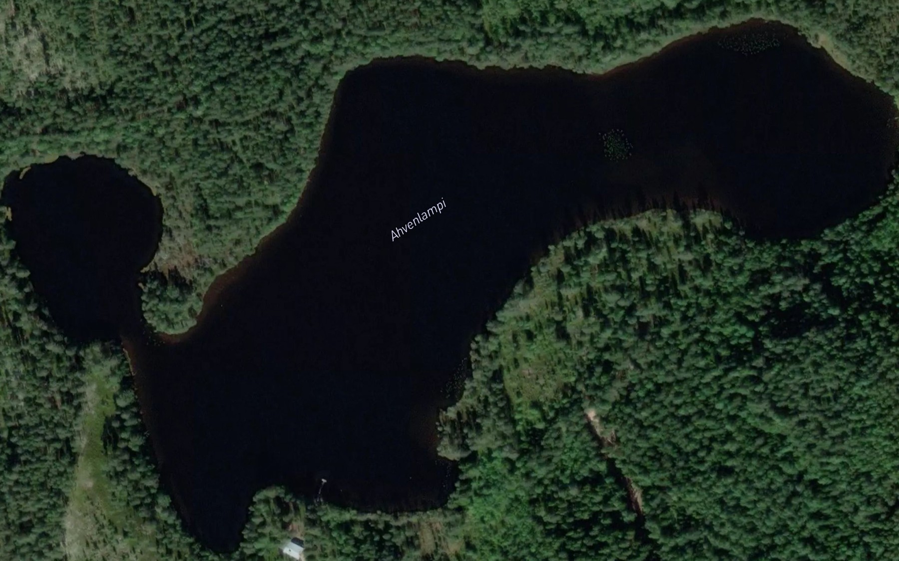 Satellite map of the Ahvenlampi