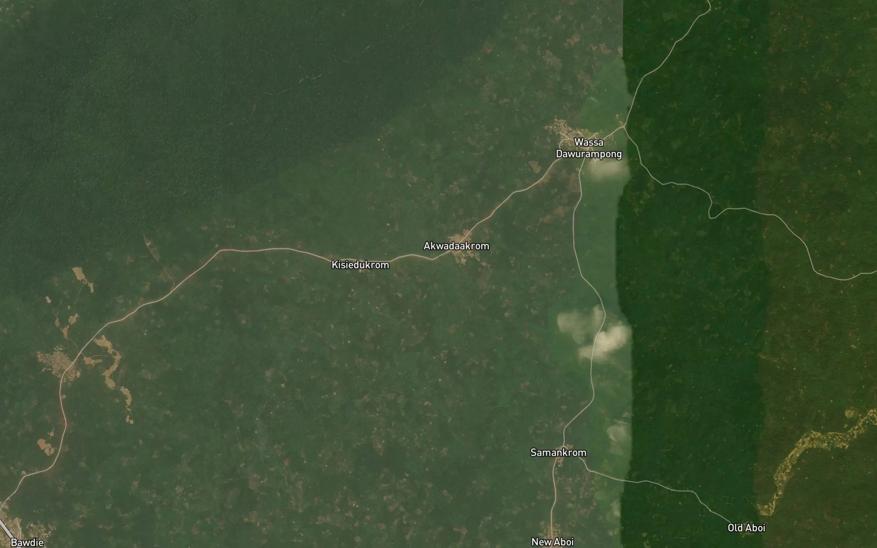 Satellite map of the Wuwu