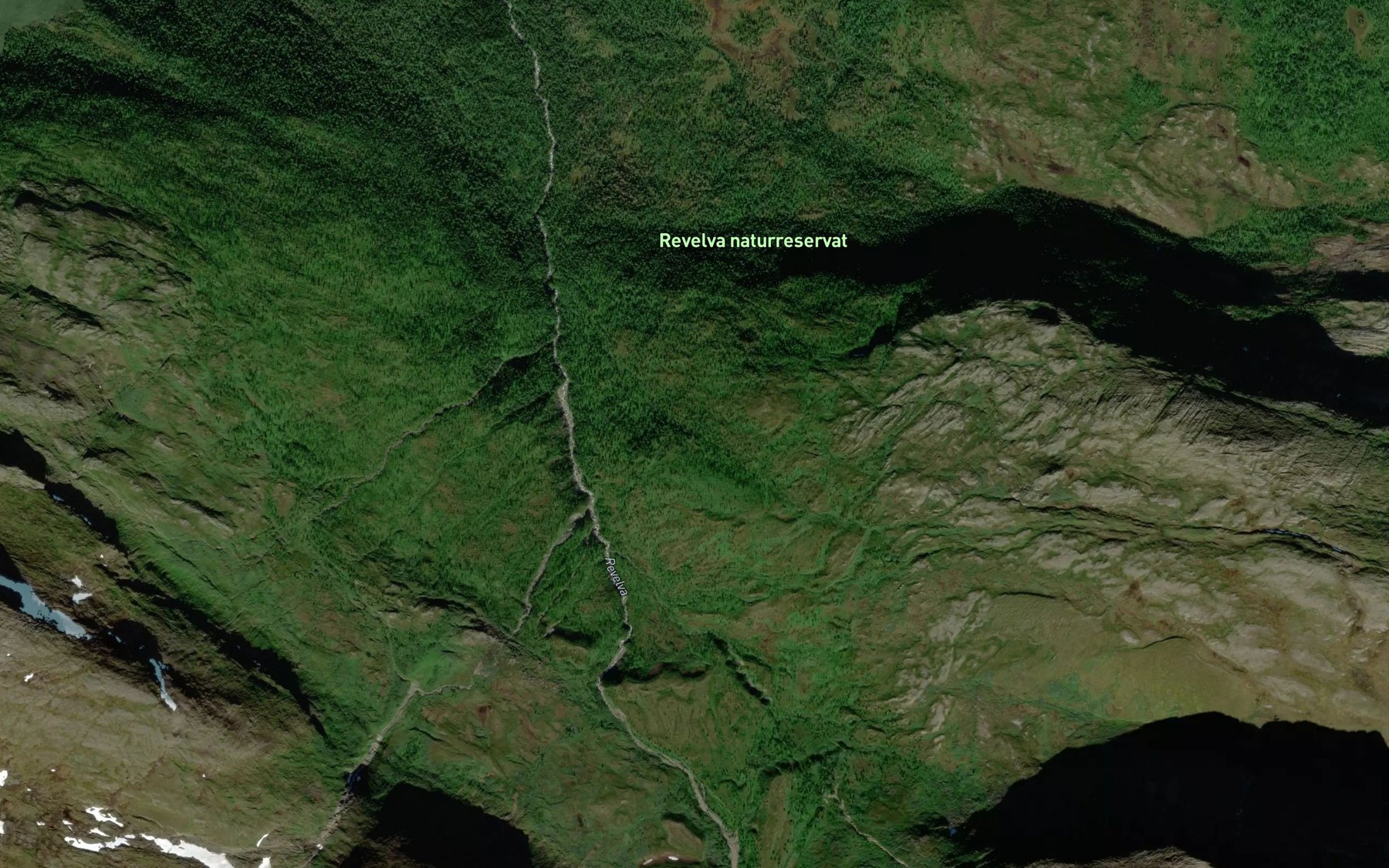 Satellite map of the Veslrutbekken
