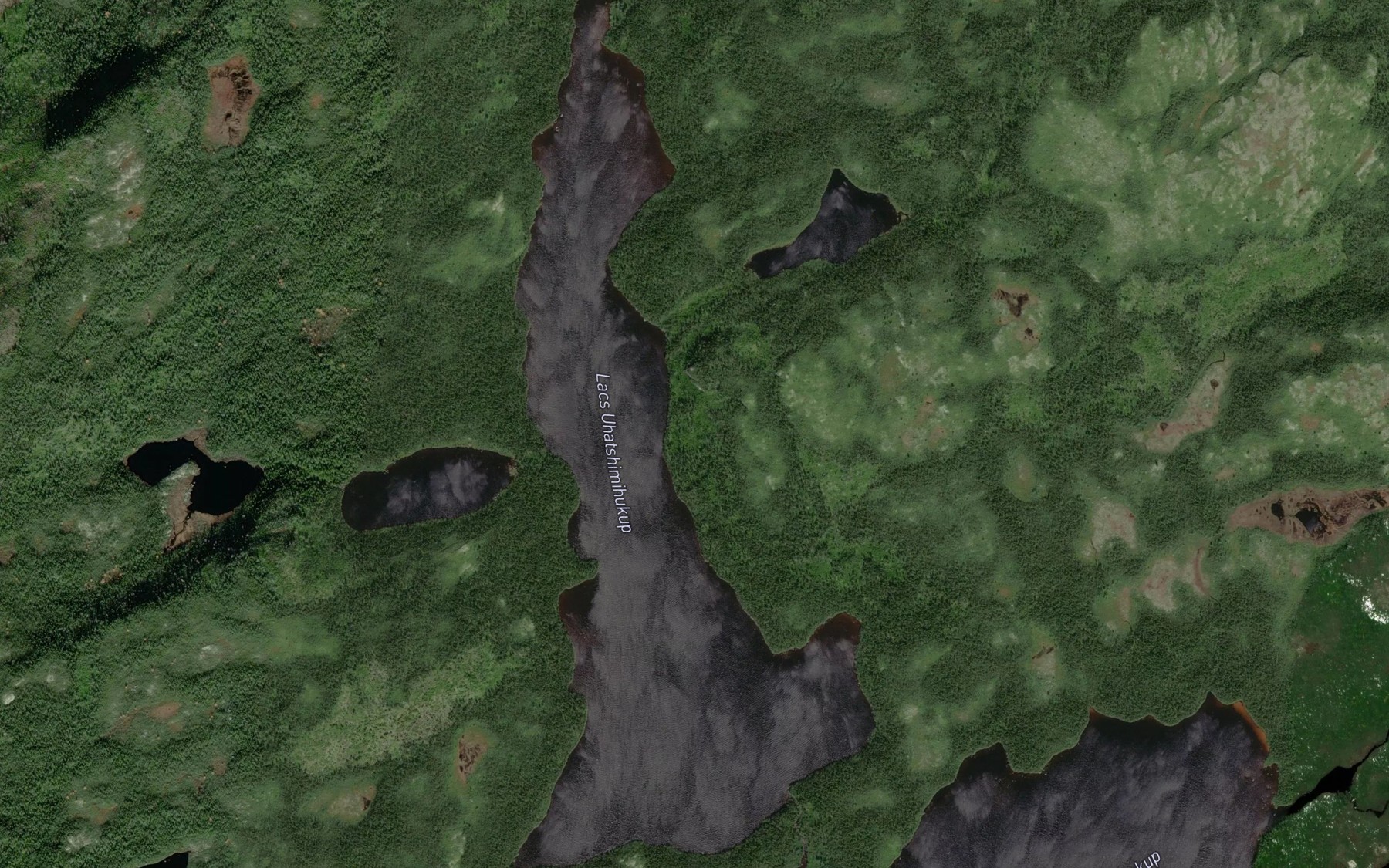 Satellite map of the Lacs Uhatshimihukup