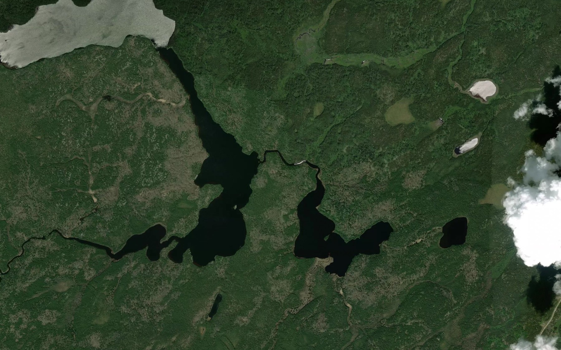 Satellite map of the Moose Creek