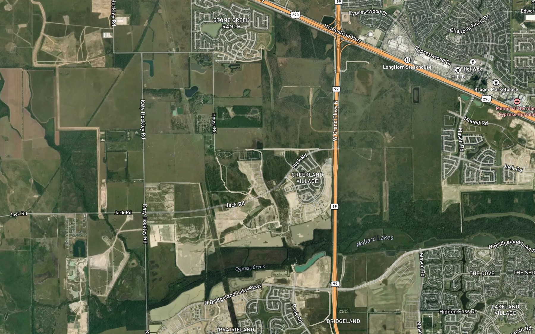 Satellite map of the Chudleigh Farms Lake Number 1