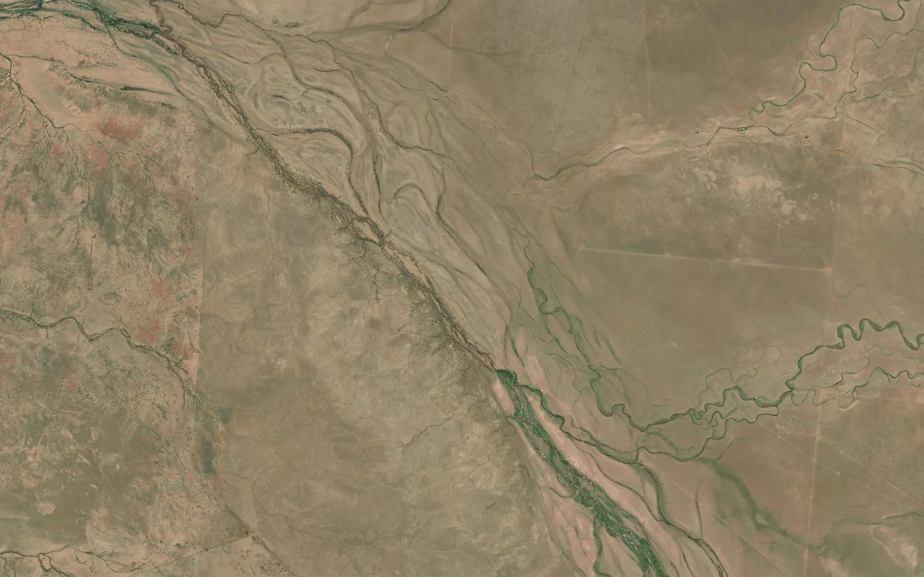 Satellite map of the Lignum Creek