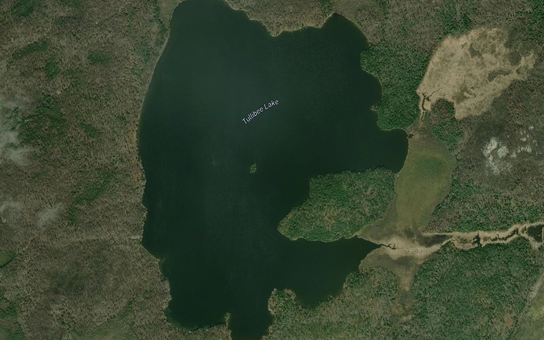 Satellite map of the Tullibee Lake