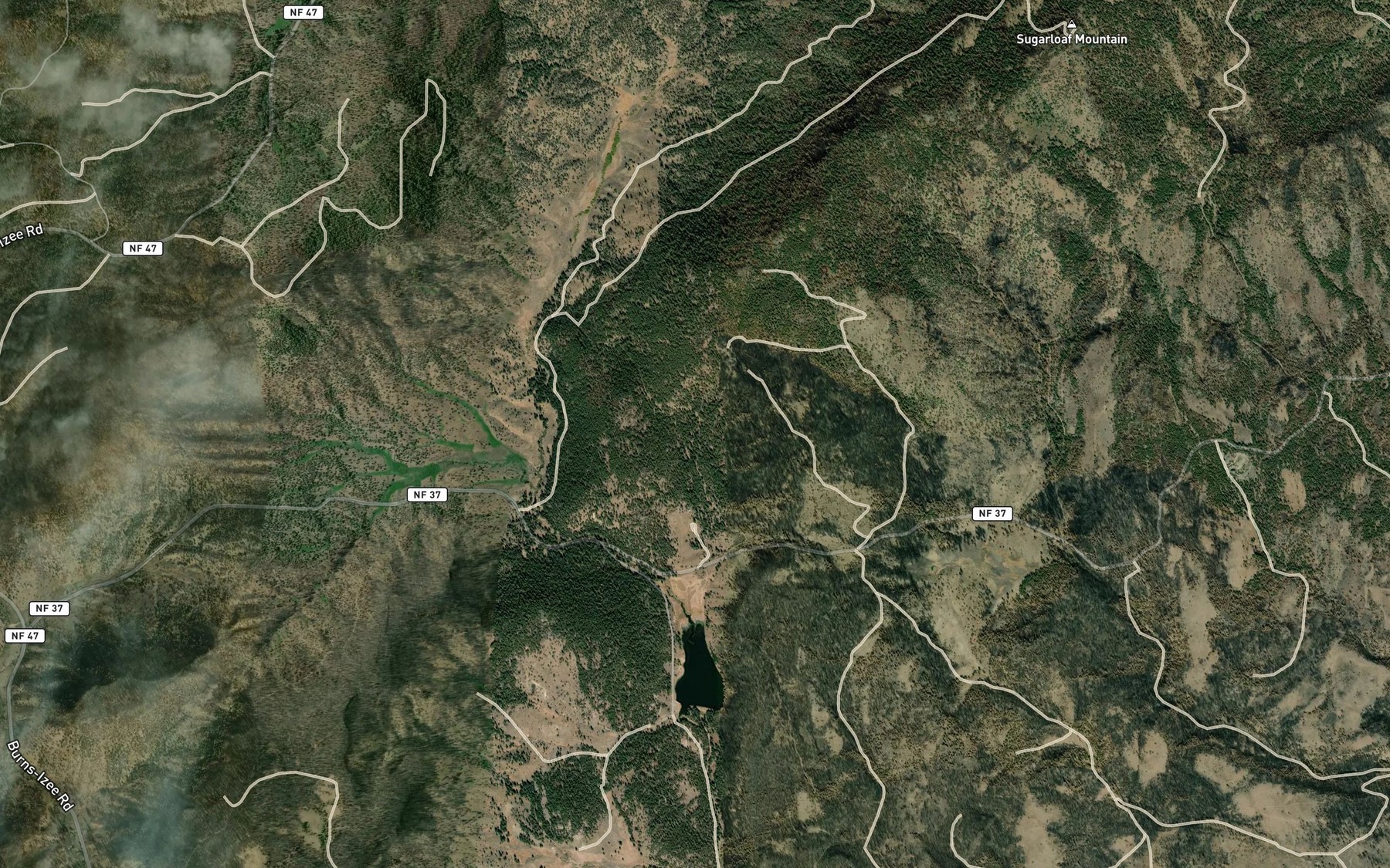 Satellite map of the K B Spring