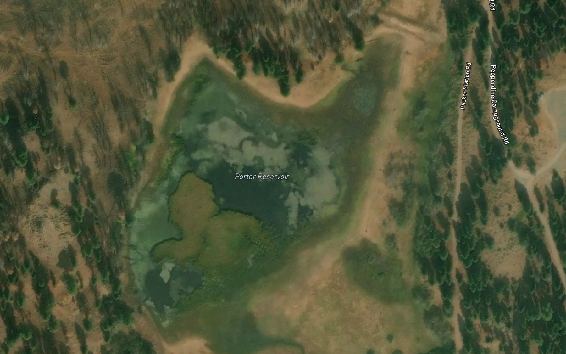 Satellite map of the Porter Reservoir