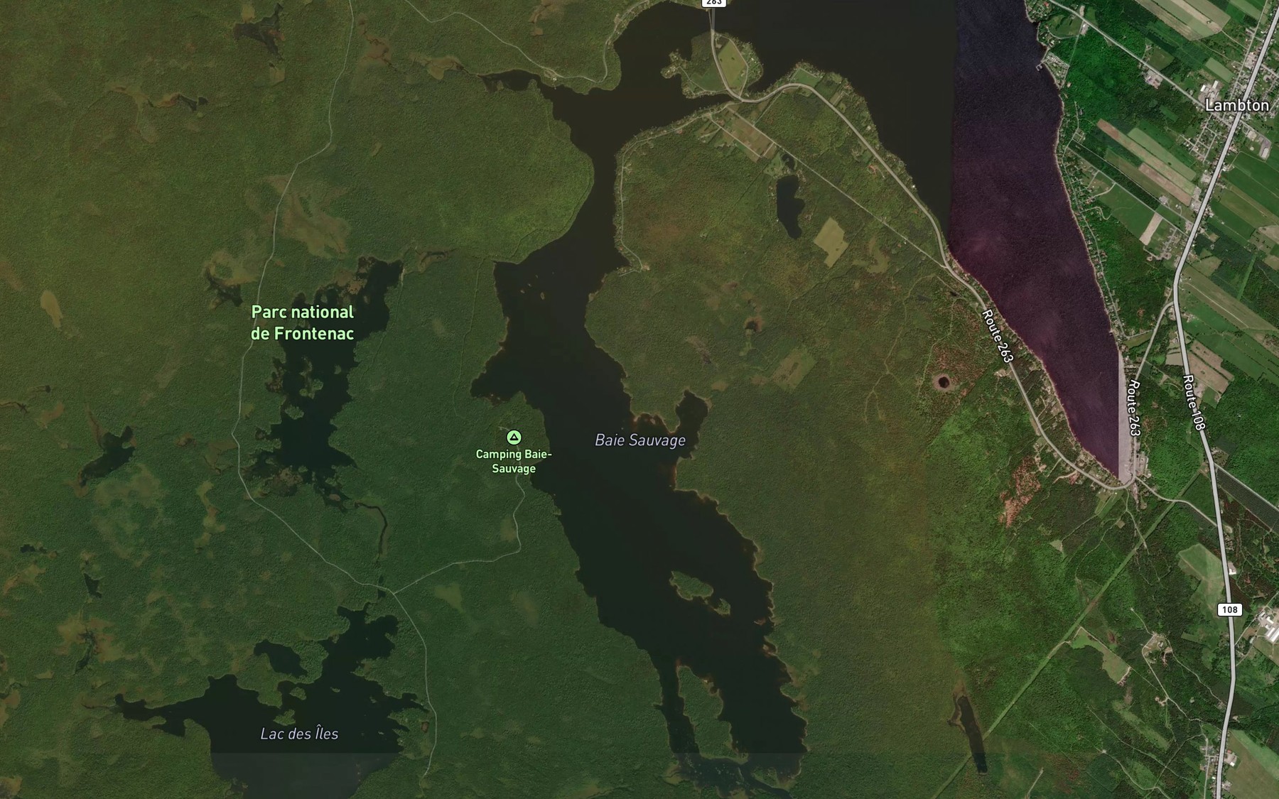 Satellite map of the Baie Sauvage