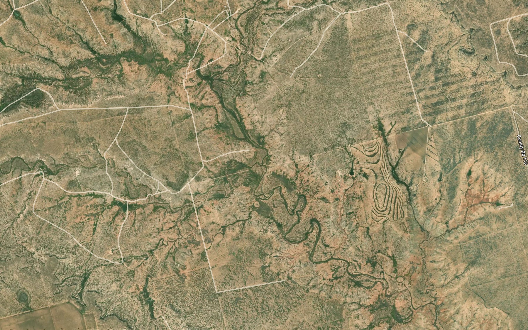 Satellite map of the Wet Tobacco Creek
